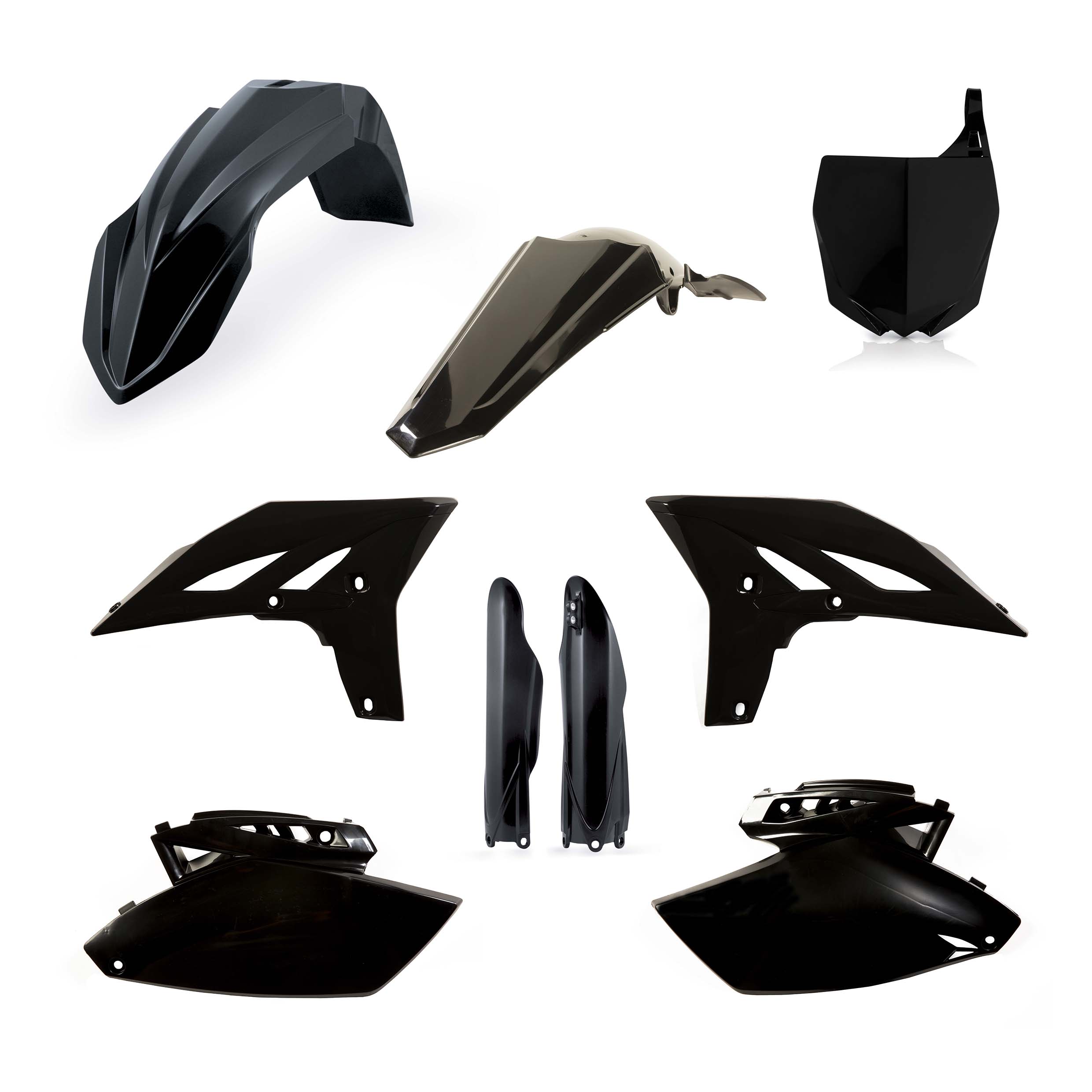 Plastics Kit ACERBIS Dirt Bike YAMAHA YZF 250 Black 2011 FULL