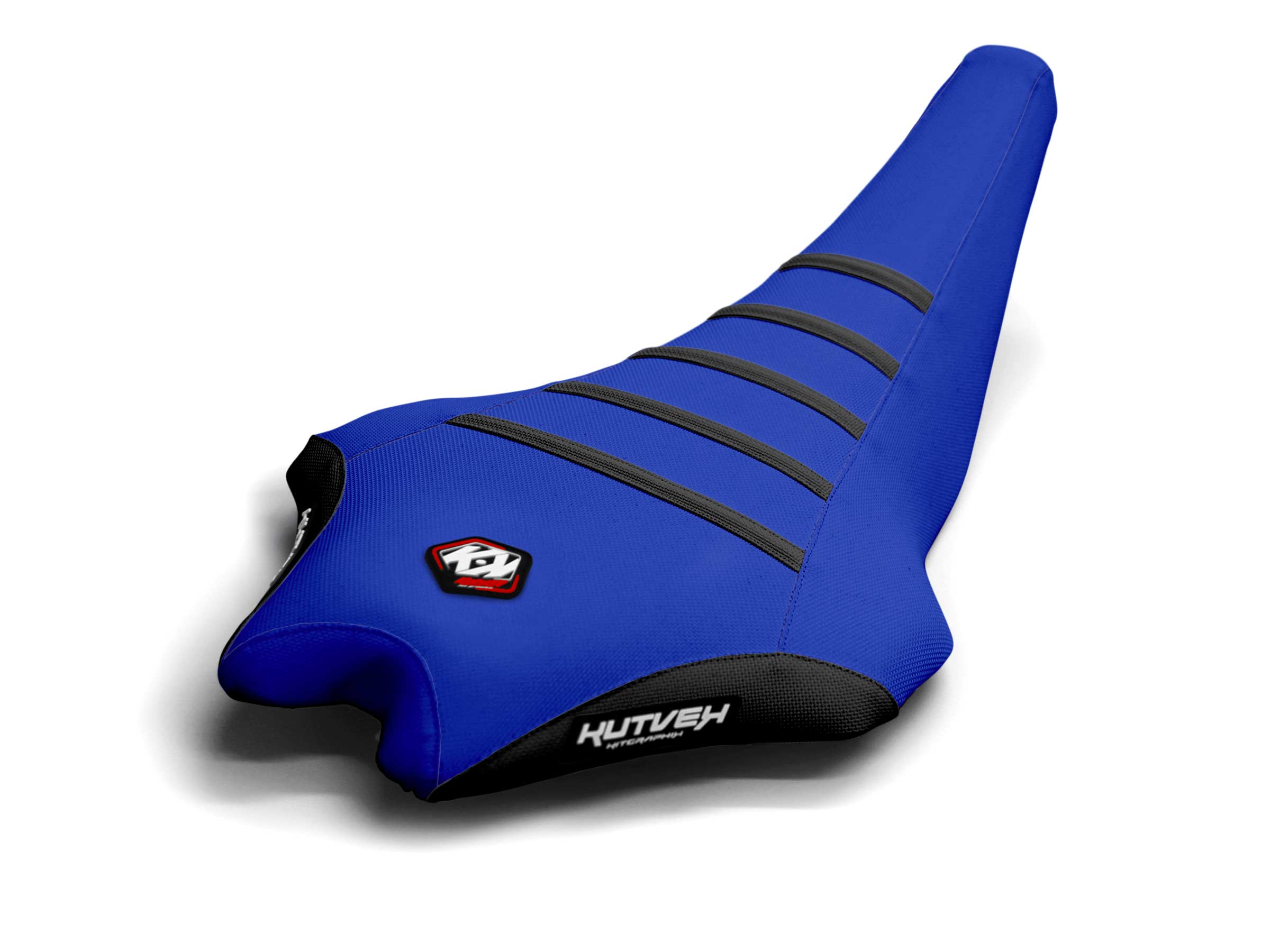 Housse De Selle Quad YAMAHA  Noir/Bleu 5 Ribs