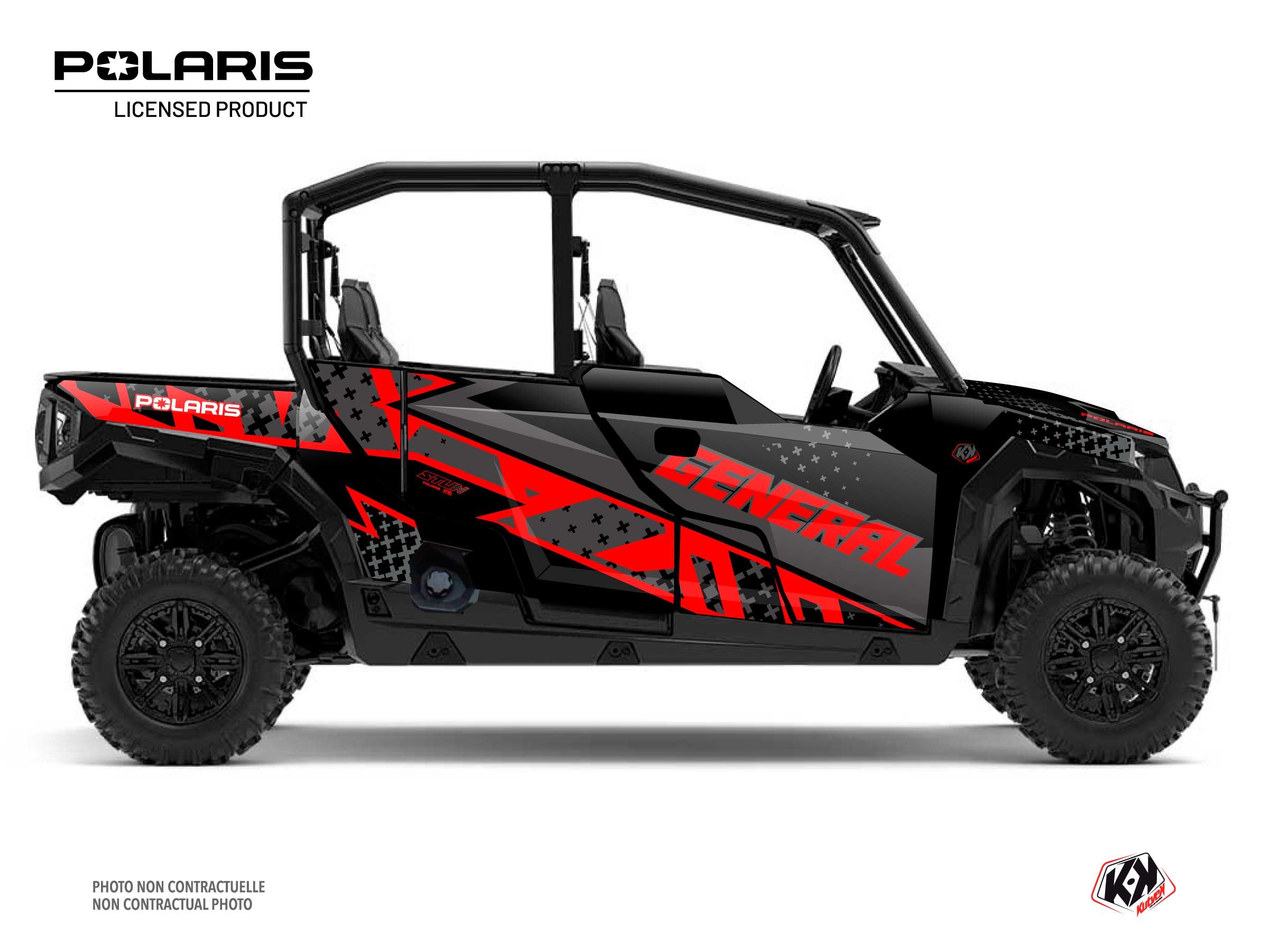 Polaris GENERAL 1000 4 doors UTV Stun Graphic Kit Black