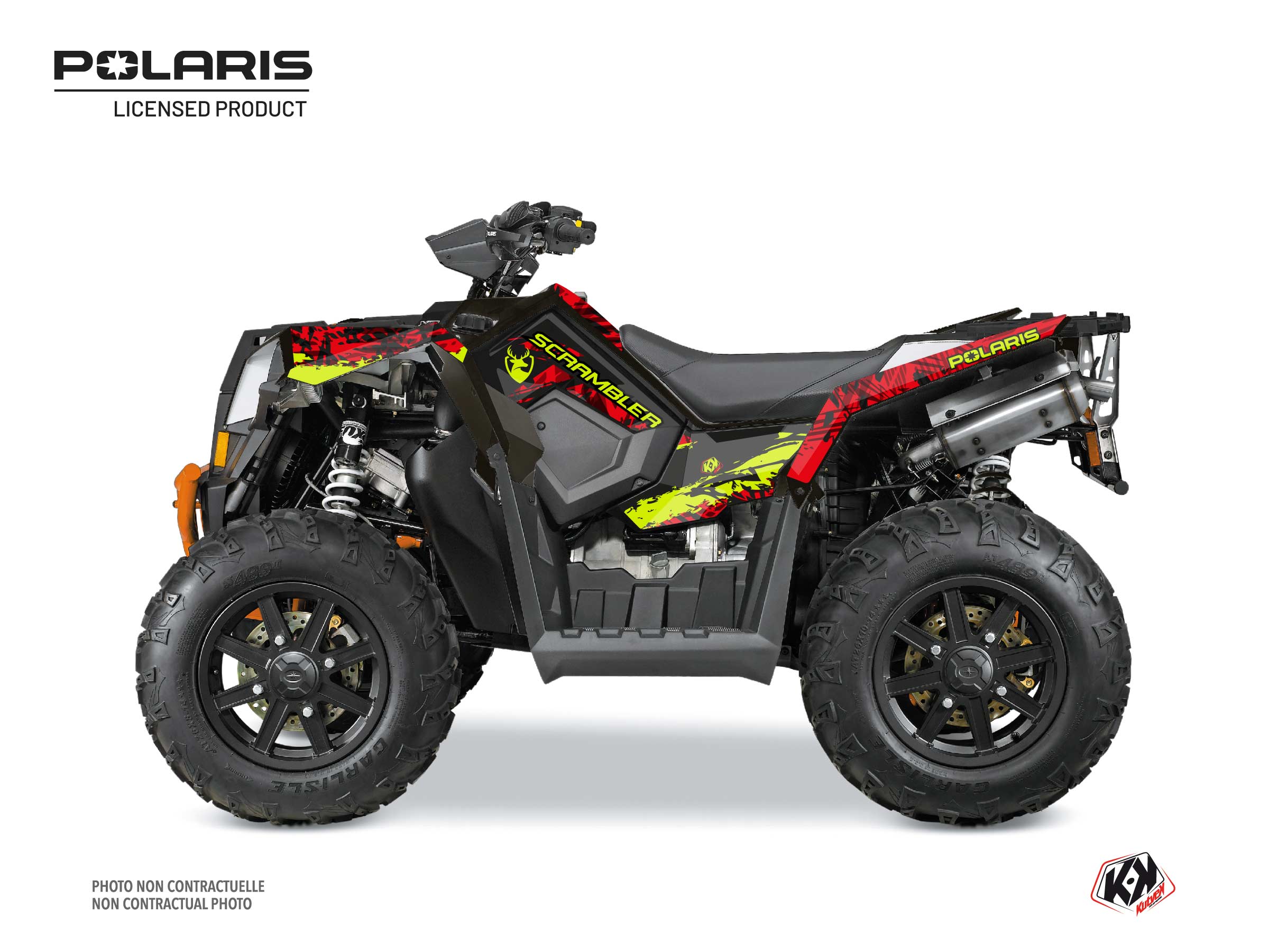 Polaris Scrambler 850-1000 XP ATV Chaser Graphic Kit Black
