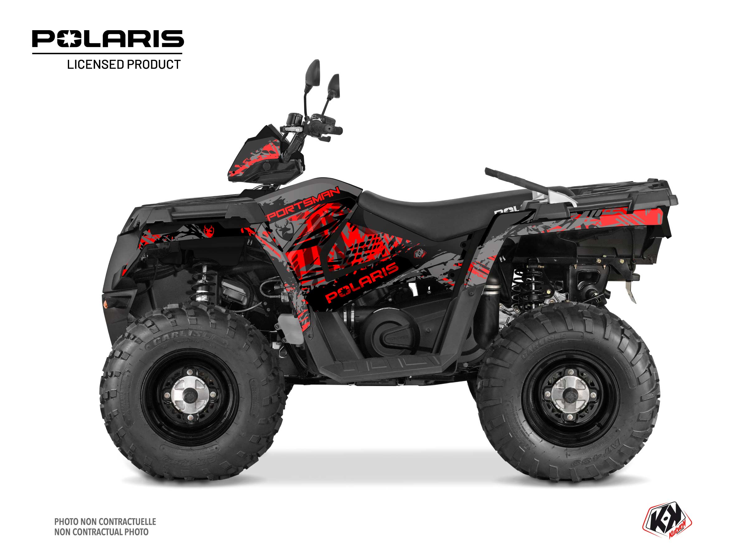 Polaris 570 Sportsman Touring ATV Chaser Graphic Kit Black