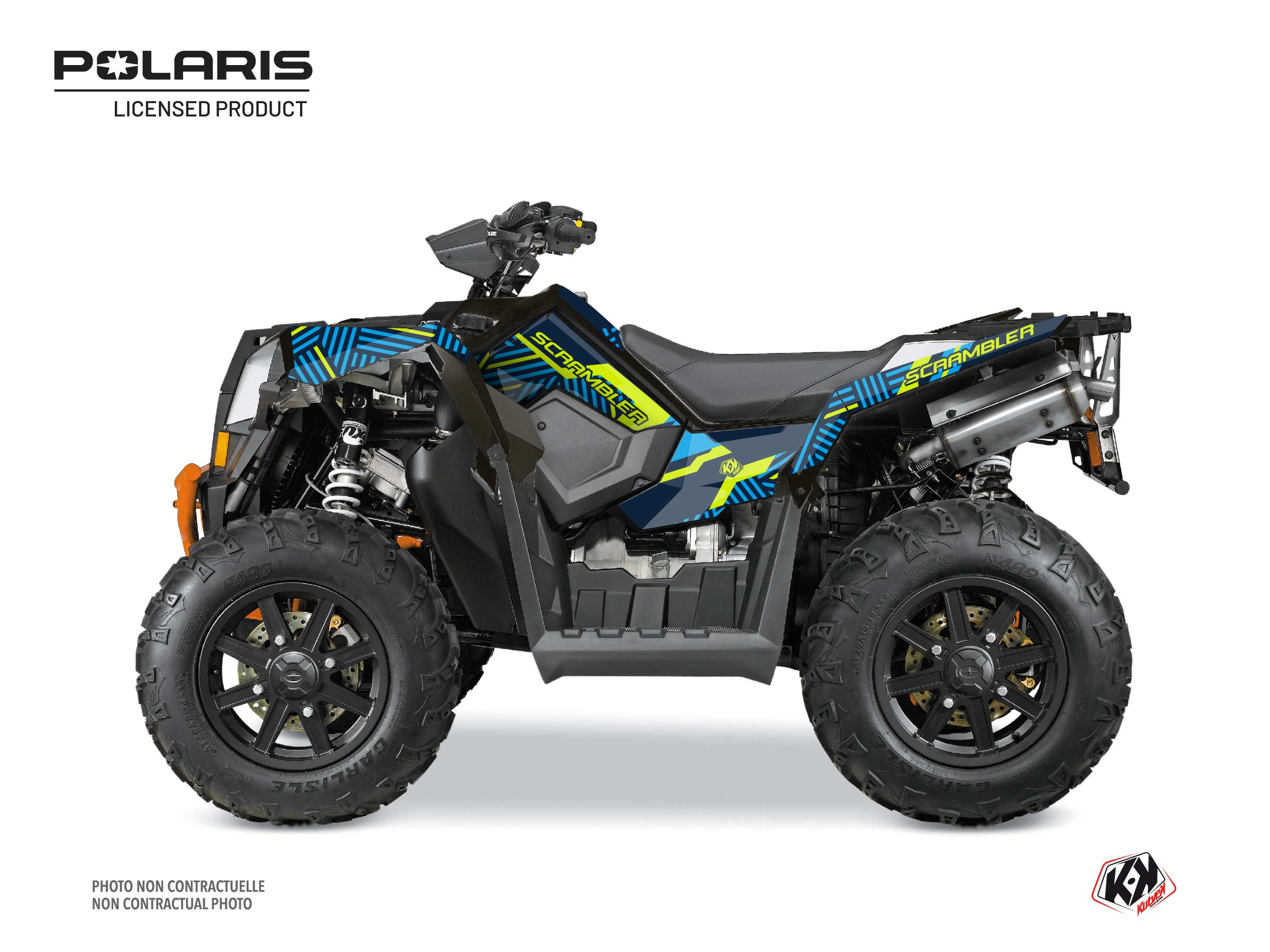 Polaris Scrambler 850-1000 XP ATV Epik Graphic Kit Blue