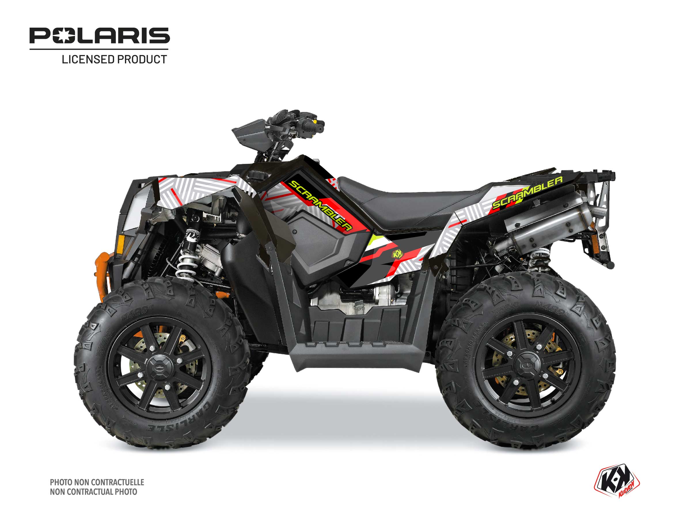 Polaris Scrambler 850-1000 XP ATV Epik Graphic Kit White