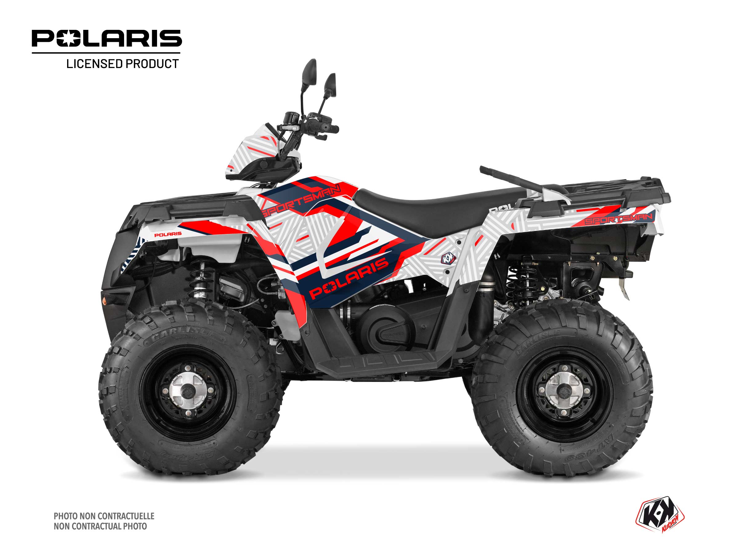 Polaris 570 Sportsman Touring ATV Epik Graphic Kit White