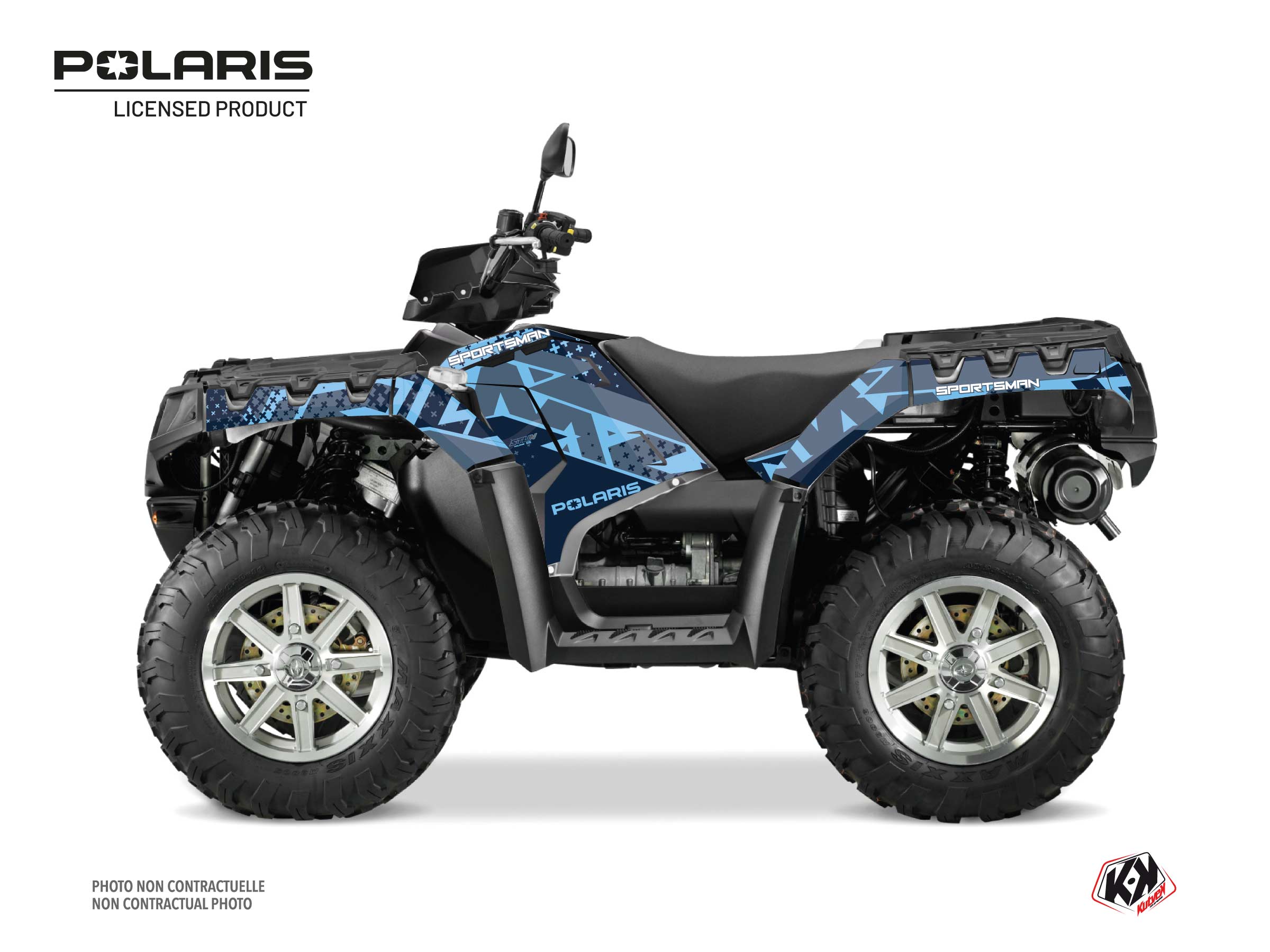 Polaris 850 Sportsman Touring ATV Stun Graphic Kit Blue