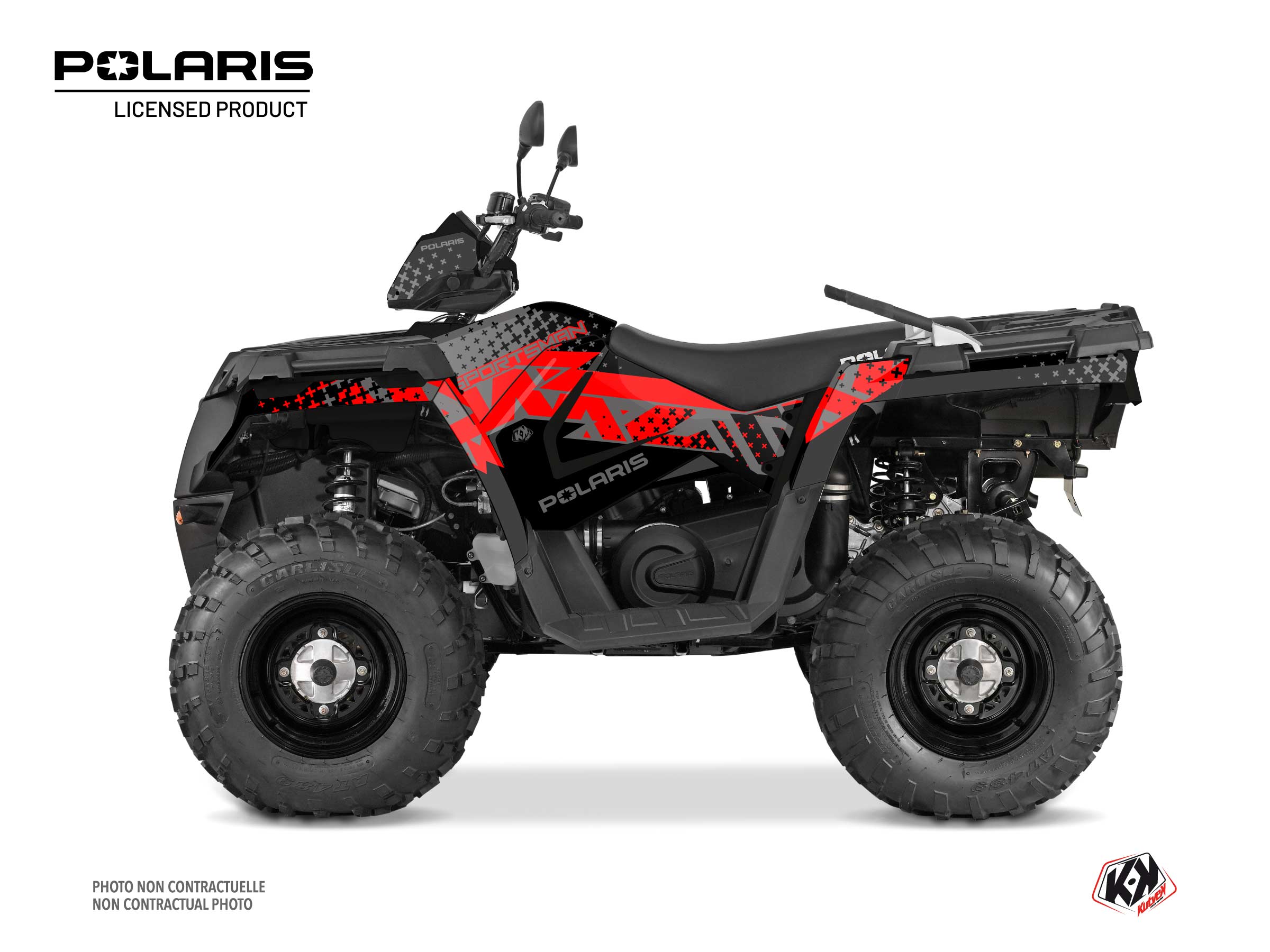 Polaris 570 Sportsman Touring ATV Stun Graphic Kit Black