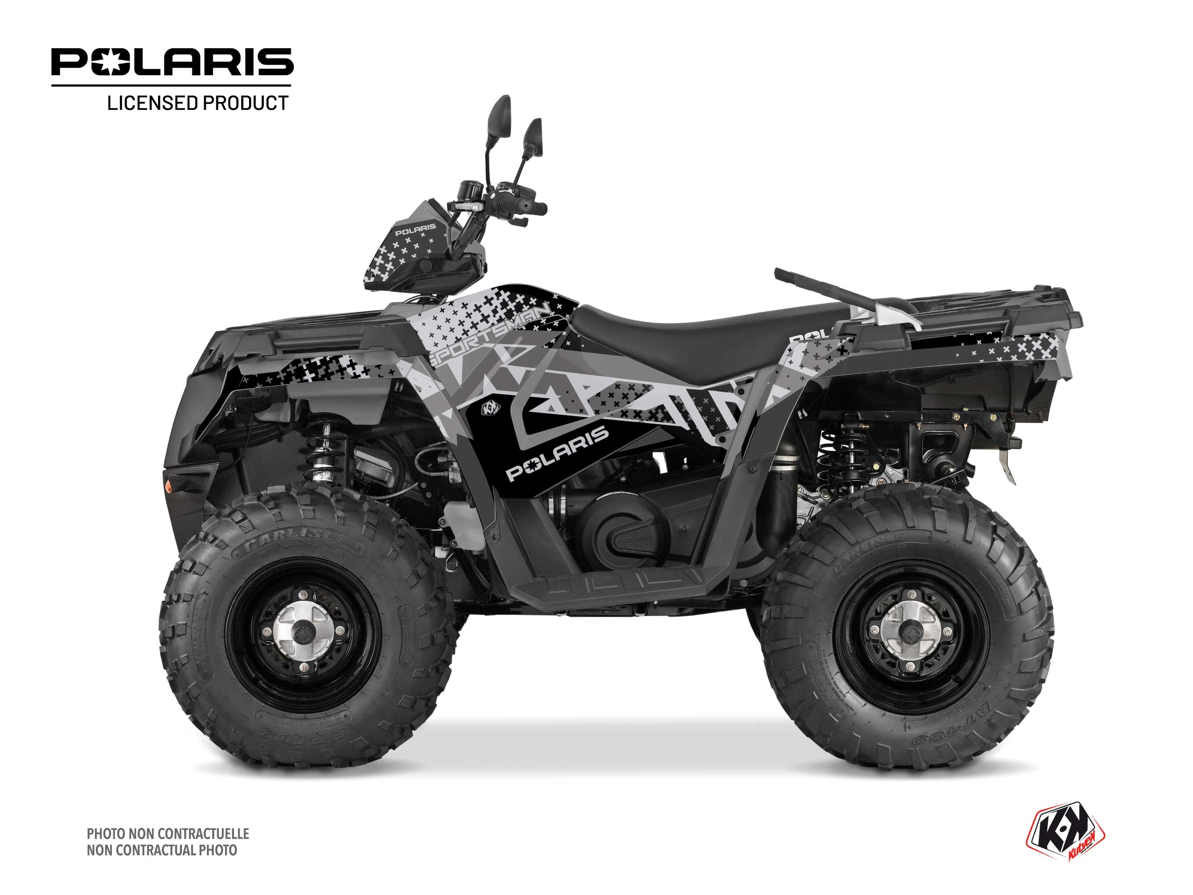 Polaris 570 Sportsman Touring ATV Stun Graphic Kit Grey