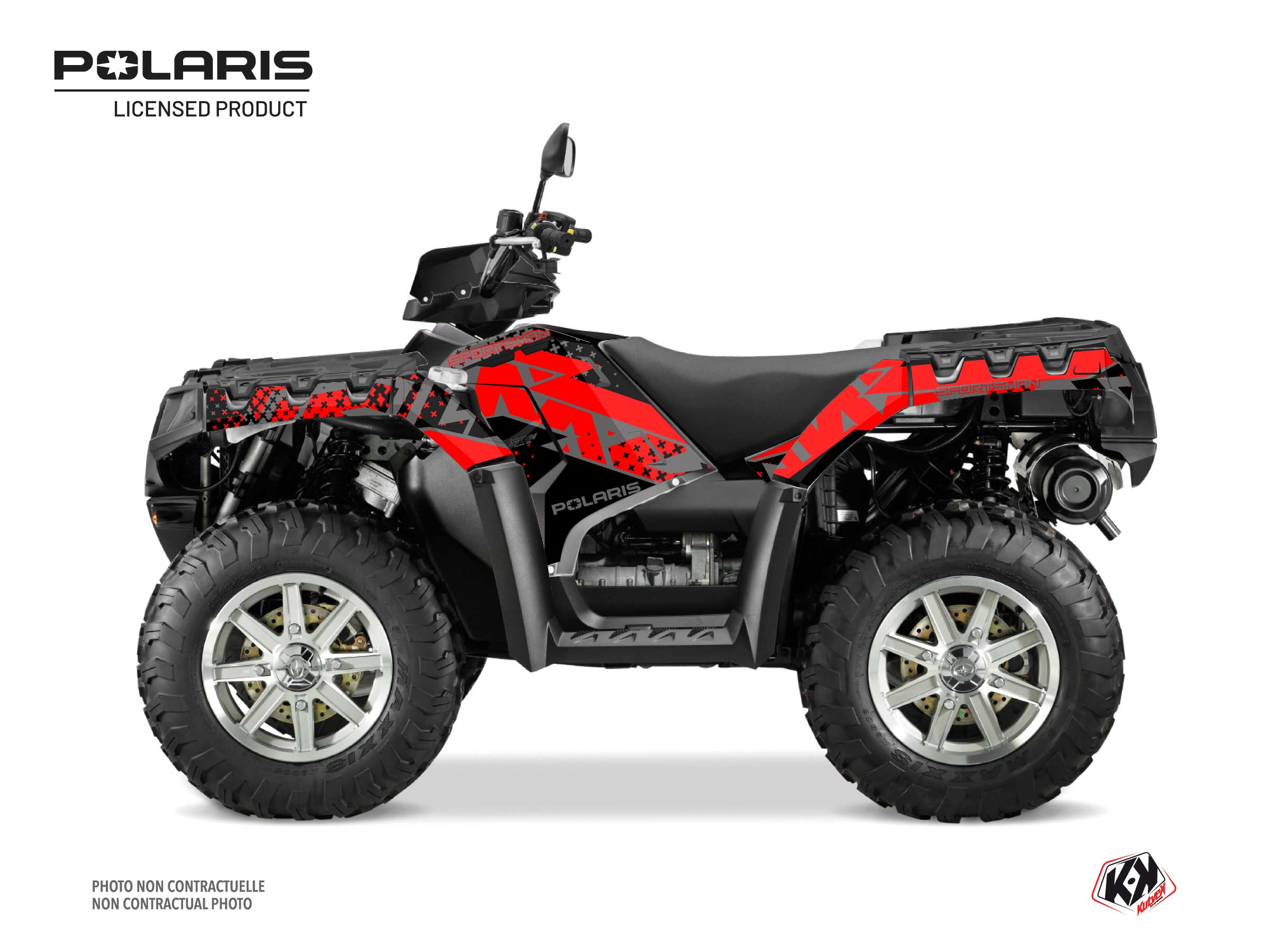 Polaris 1000 XP Sportsman Touring ATV Stun Graphic Kit Black