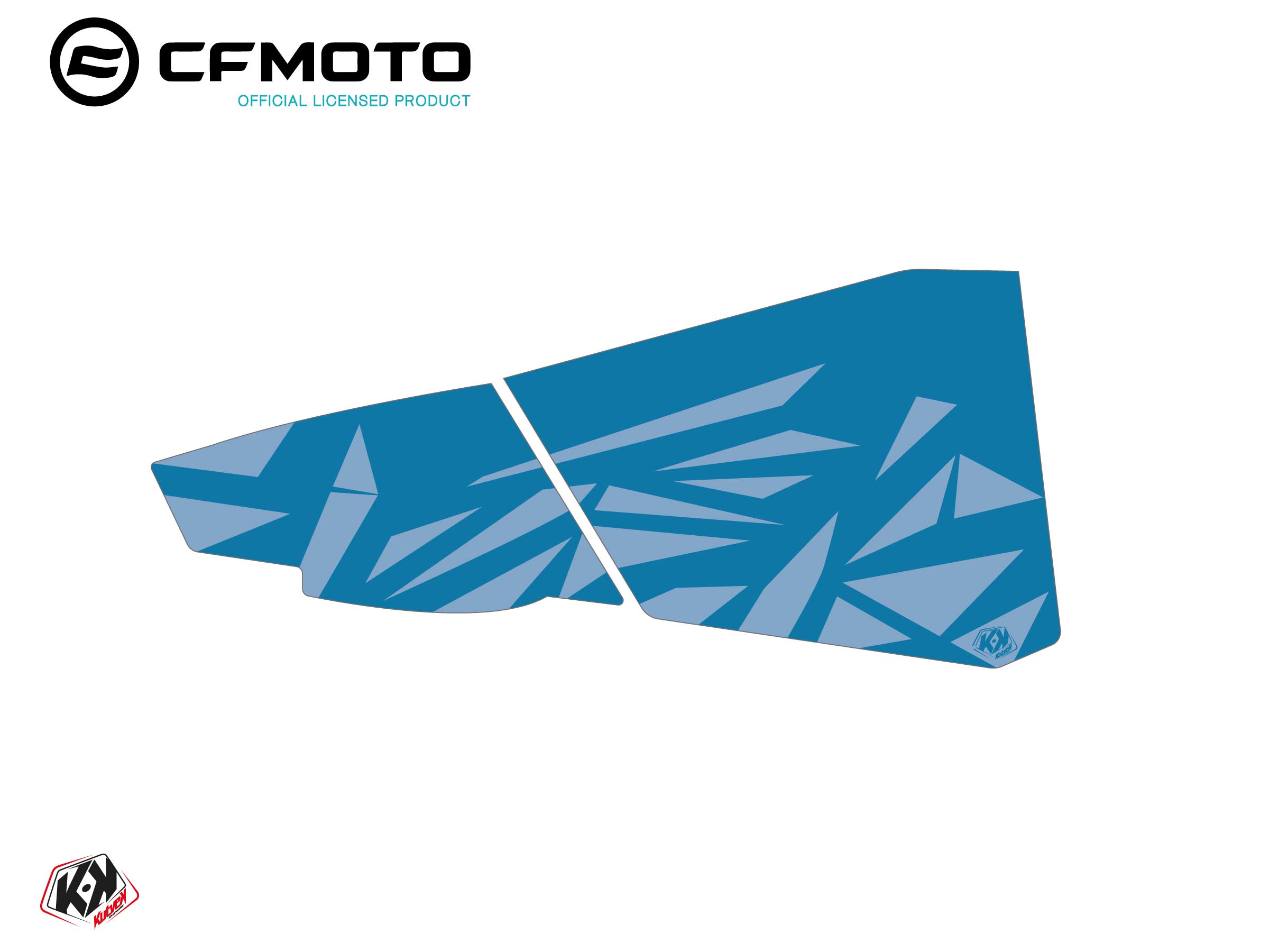 Kit Déco Bas de Portes BPZ4 CF Moto Zforce 500-550-800-1000 Bleu