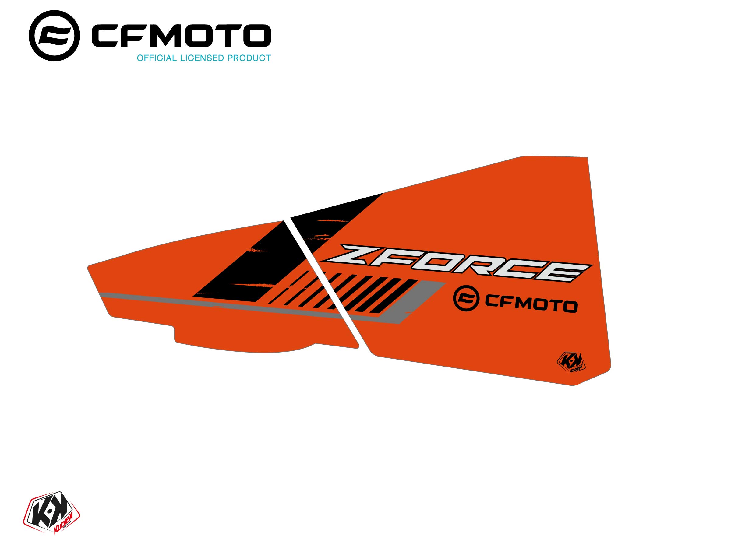 Kit Déco Bas de Portes BPZ5 CF Moto Zforce 500-550-800-1000 Orange