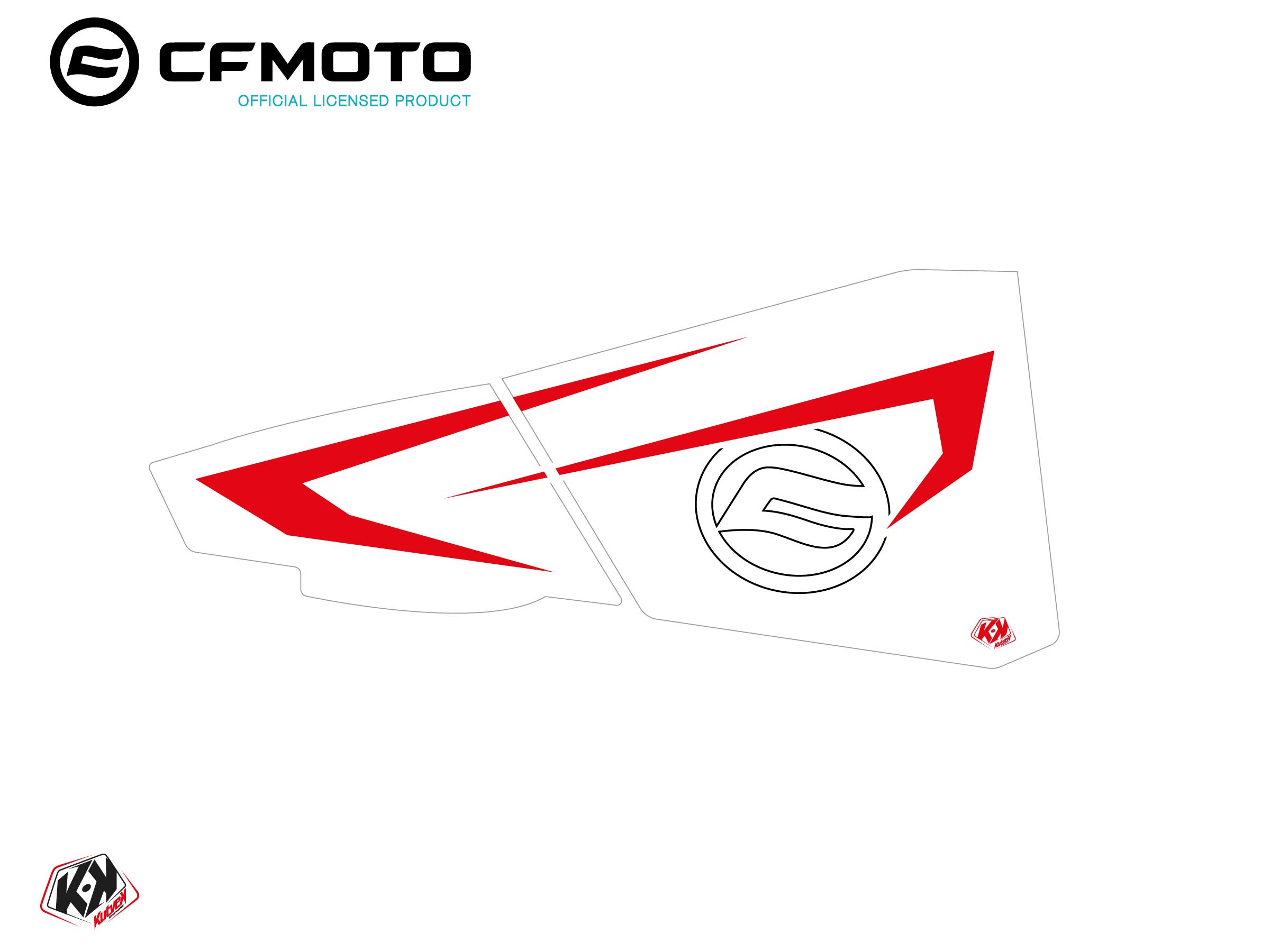 Kit Déco Bas de Portes BPZ7 CF Moto Zforce 500-550-800-1000 Blanc