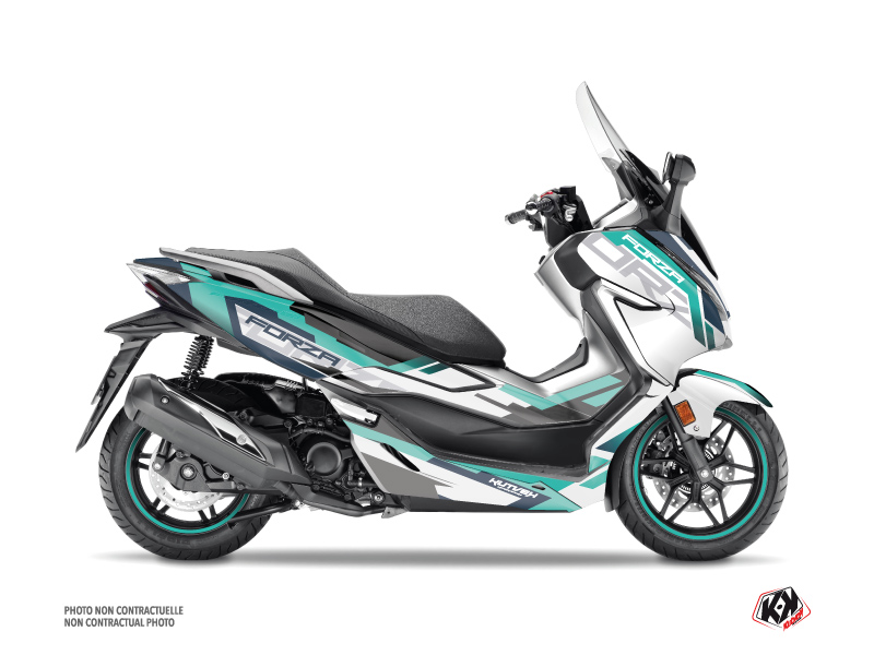 kit déco maxi-scooter honda challenge blanc 