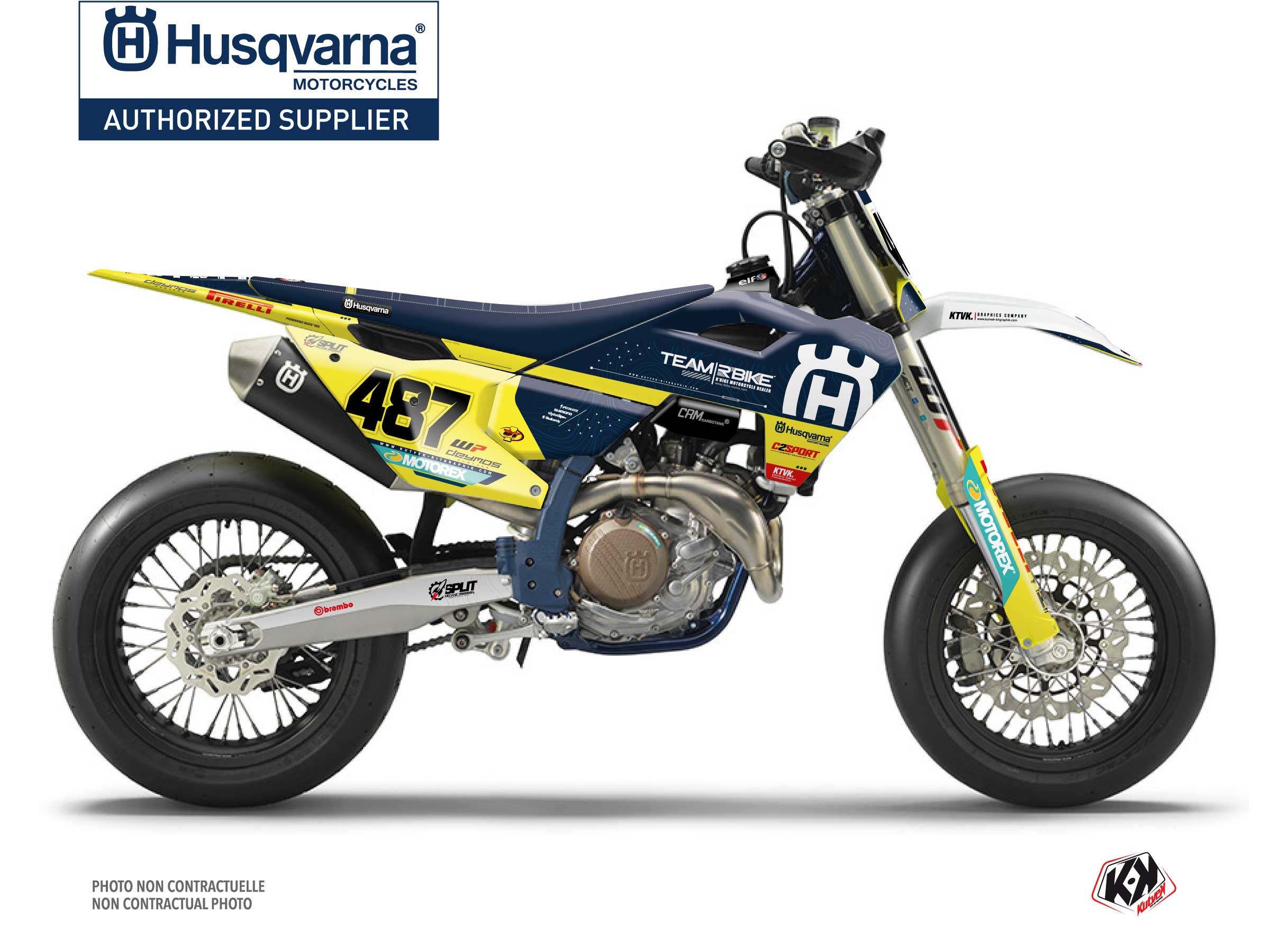 Kit Déco Motocross Replica Team Rbike K23 Husqvarna Fs 450