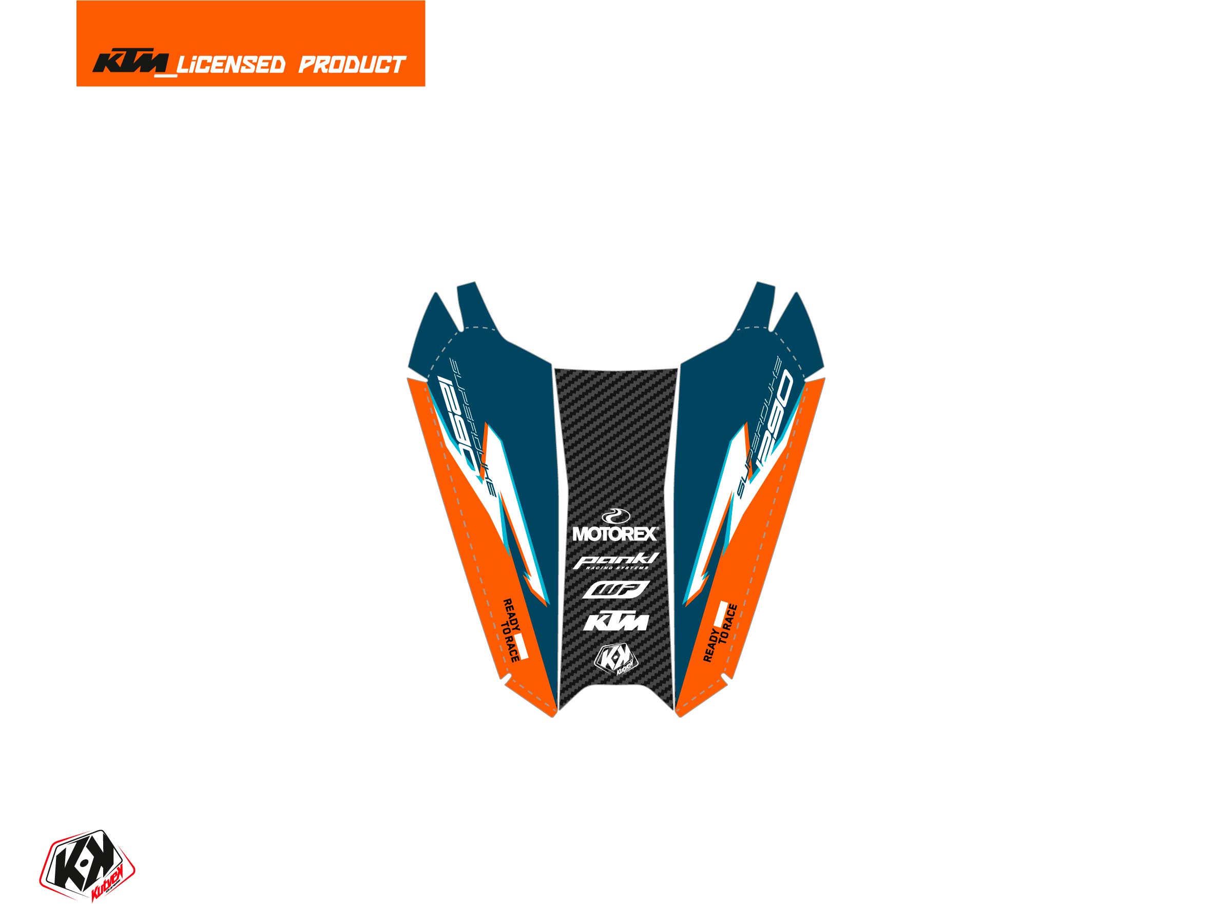 Kit Déco Capot de Selle Moto RR21 KTM Orange