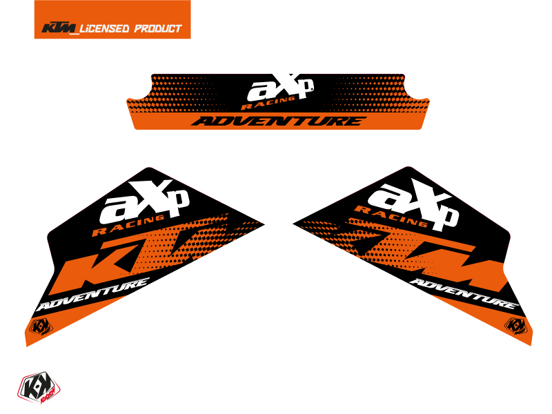 Graphic Kit AXP Skid Plates Moto Raster KTM 790-890 Adventure Black Orange