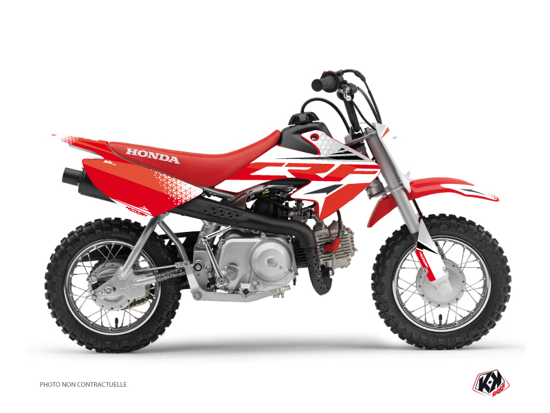 Honda 50 CRF Dirt Bike Nasting Graphic Kit White Red