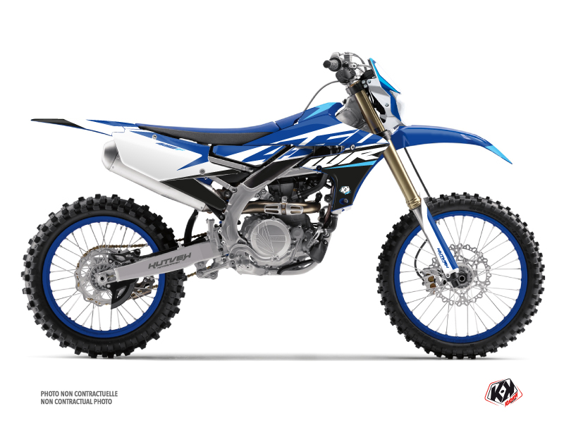 Yamaha 450 WRF Dirt Bike Skew Graphic Kit Blue