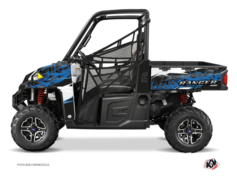 polaris utv action  graphic kit blue