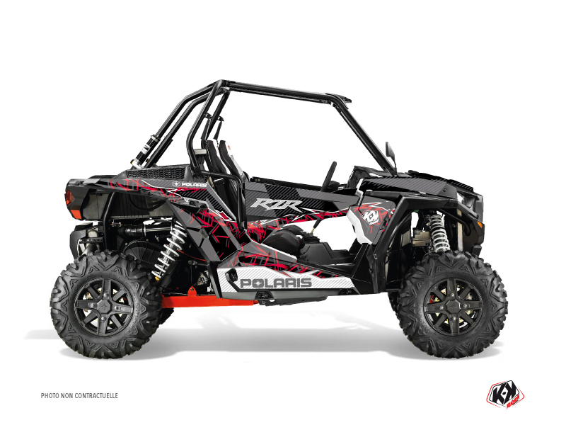 polaris utv action  graphic kit red