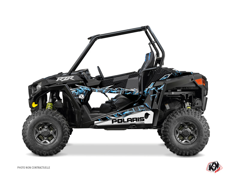 polaris utv action  graphic kit black-blue