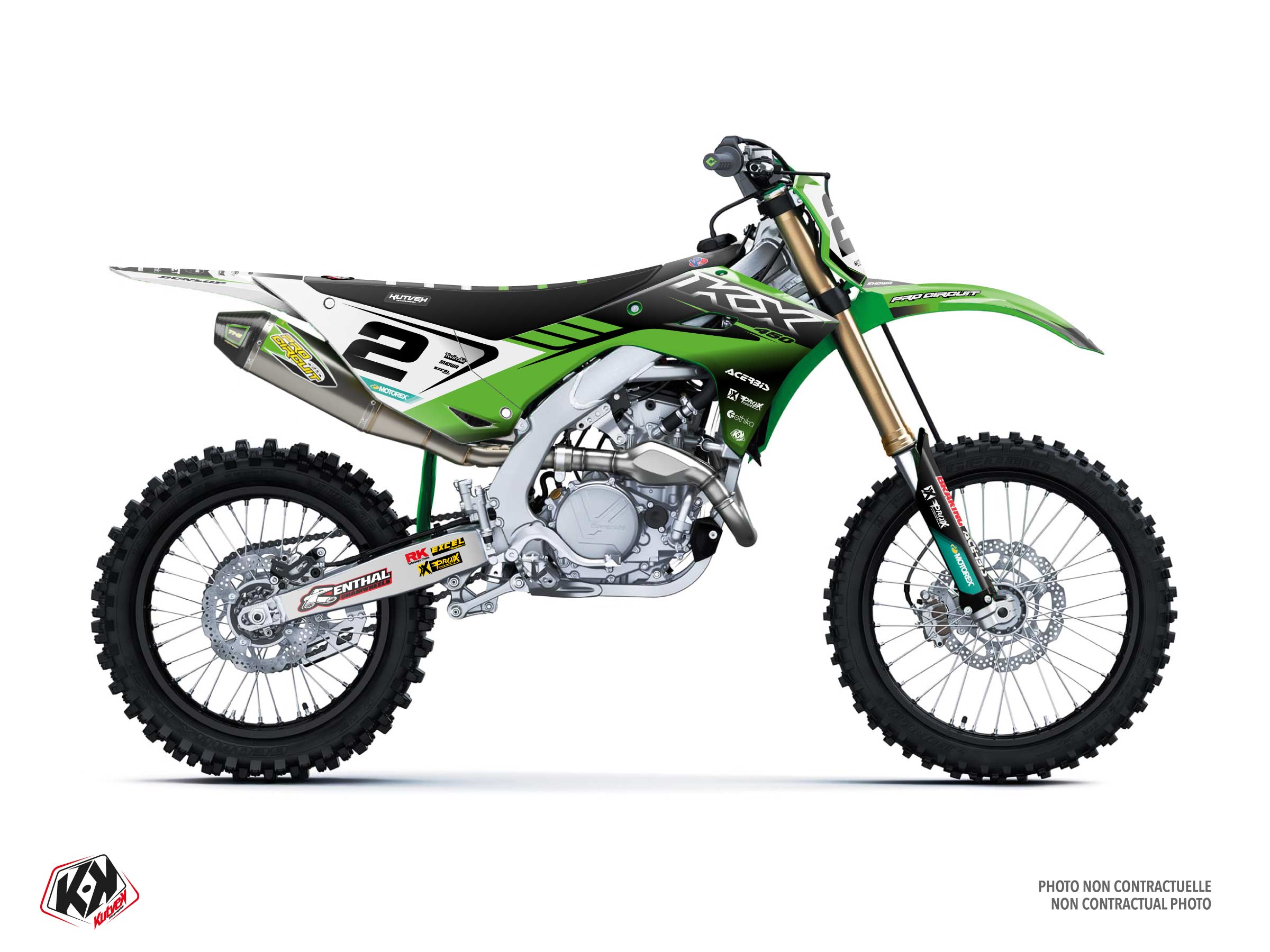 kawasaki dirt bike adder  graphic kit green
