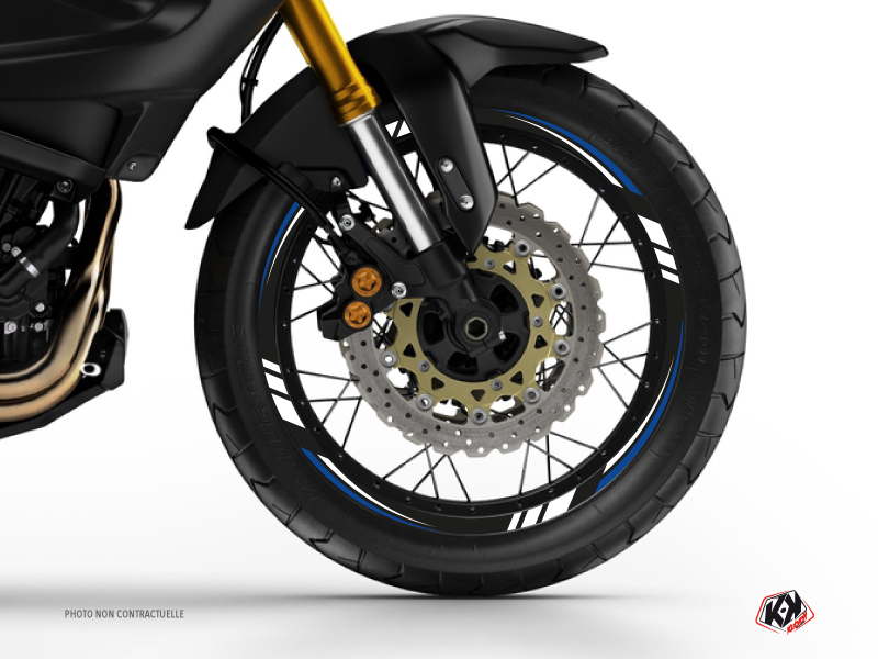 Graphic Kit Wheel decals Dirt Bike Trail Adventure Yamaha XTZ 1200 Super Tenere World Crosser Black Blue