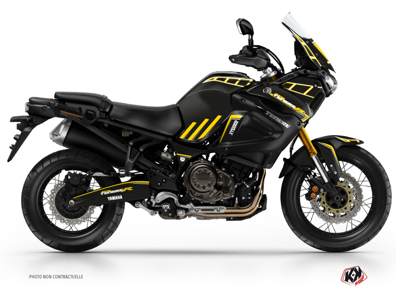 Kit Déco Moto Adventure Yamaha XTZ 1200 Super TENERE World Crosser Noir Jaune
