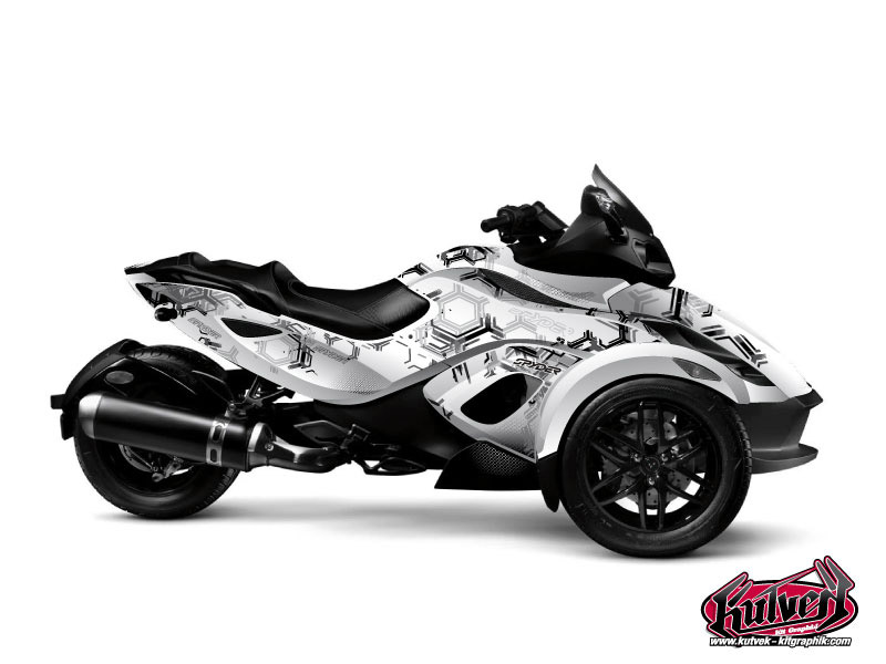 Can Am Spyder RS Roadster Aero Graphic Kit Grey