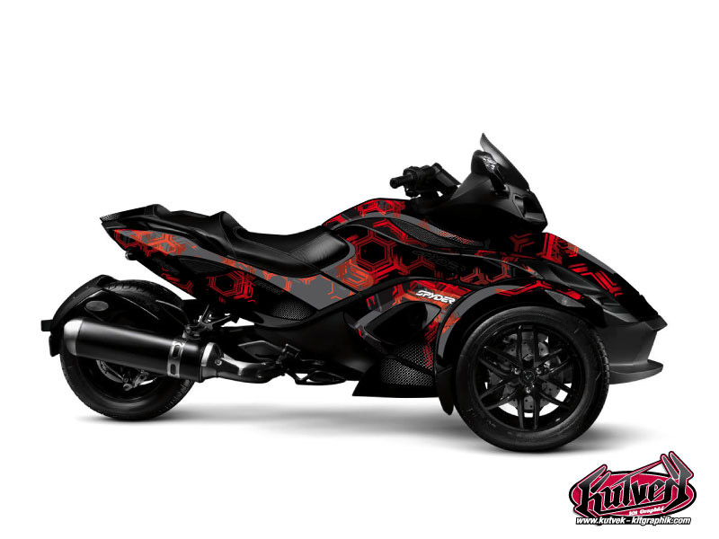 Can Am Spyder RT Limited Roadster Aero Graphic Kit Black