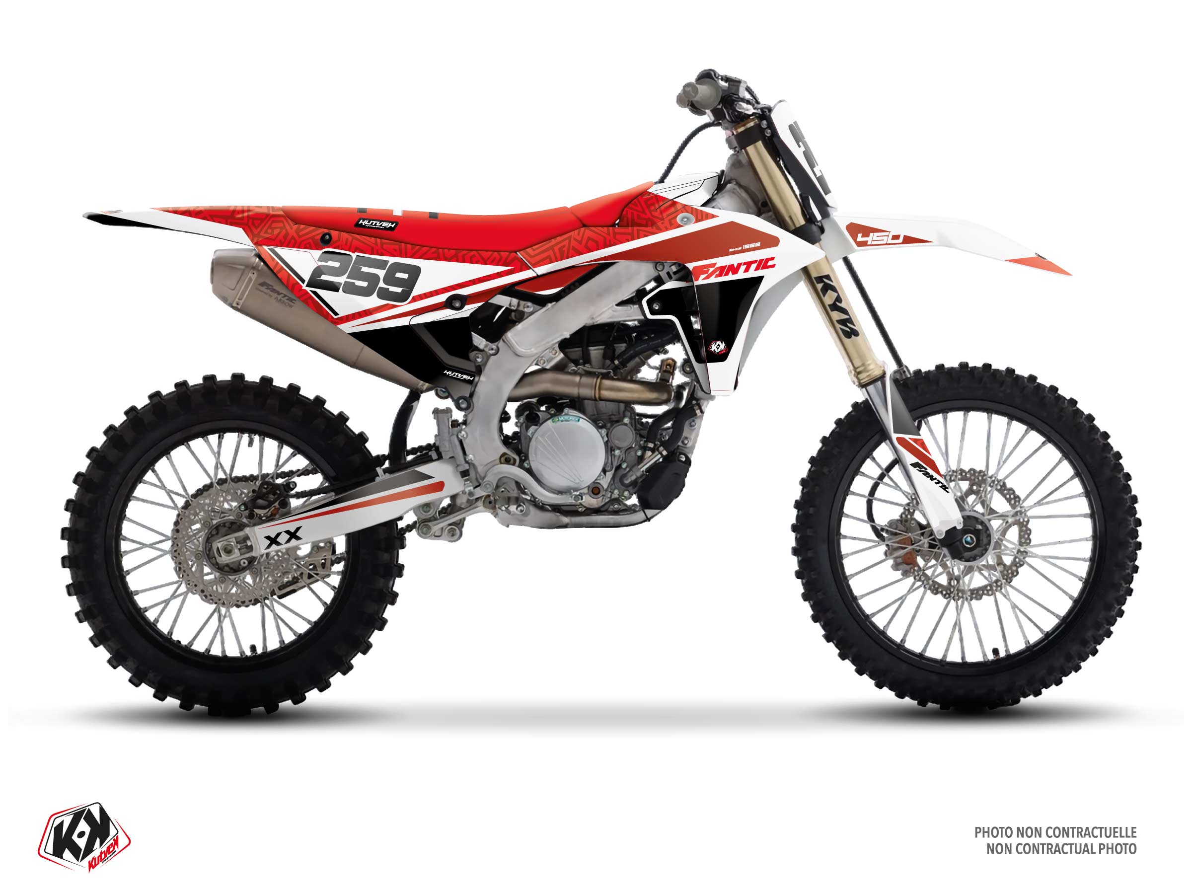 fantic dirt bike ahead  graphic kit red