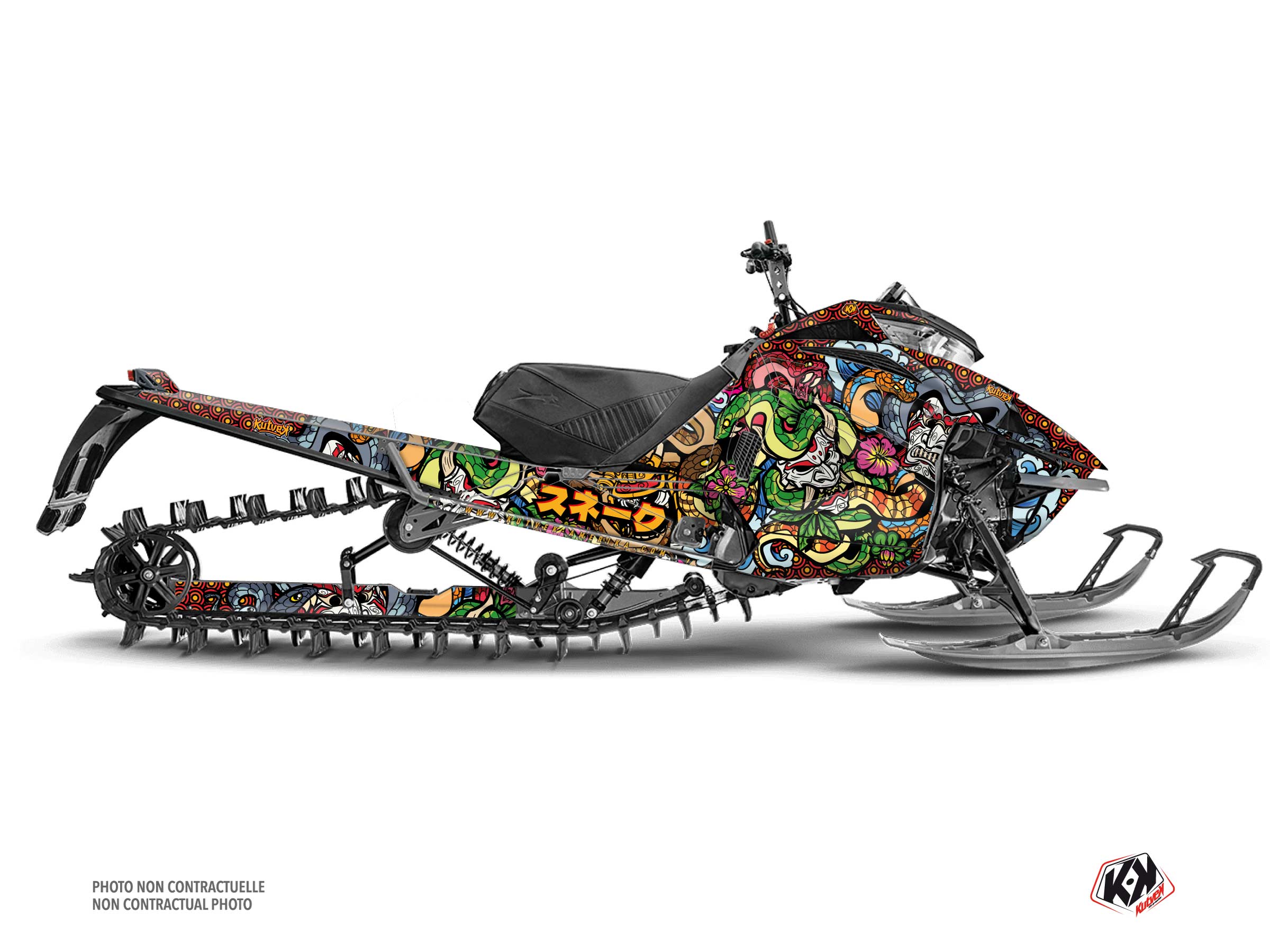arctic cat snowmobile snake  graphic kit colors