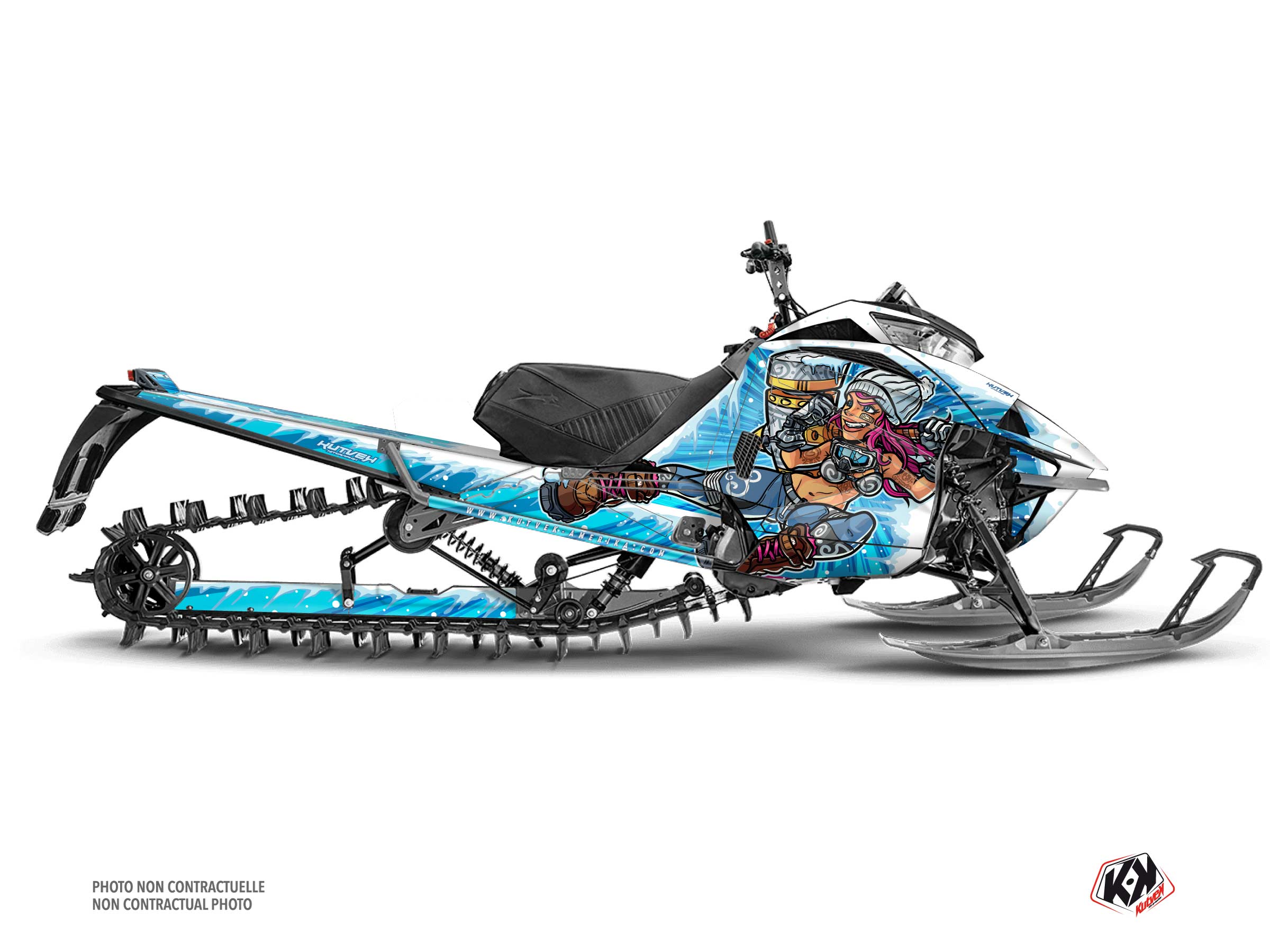 arctic cat snowmobile xena  graphic kit blue