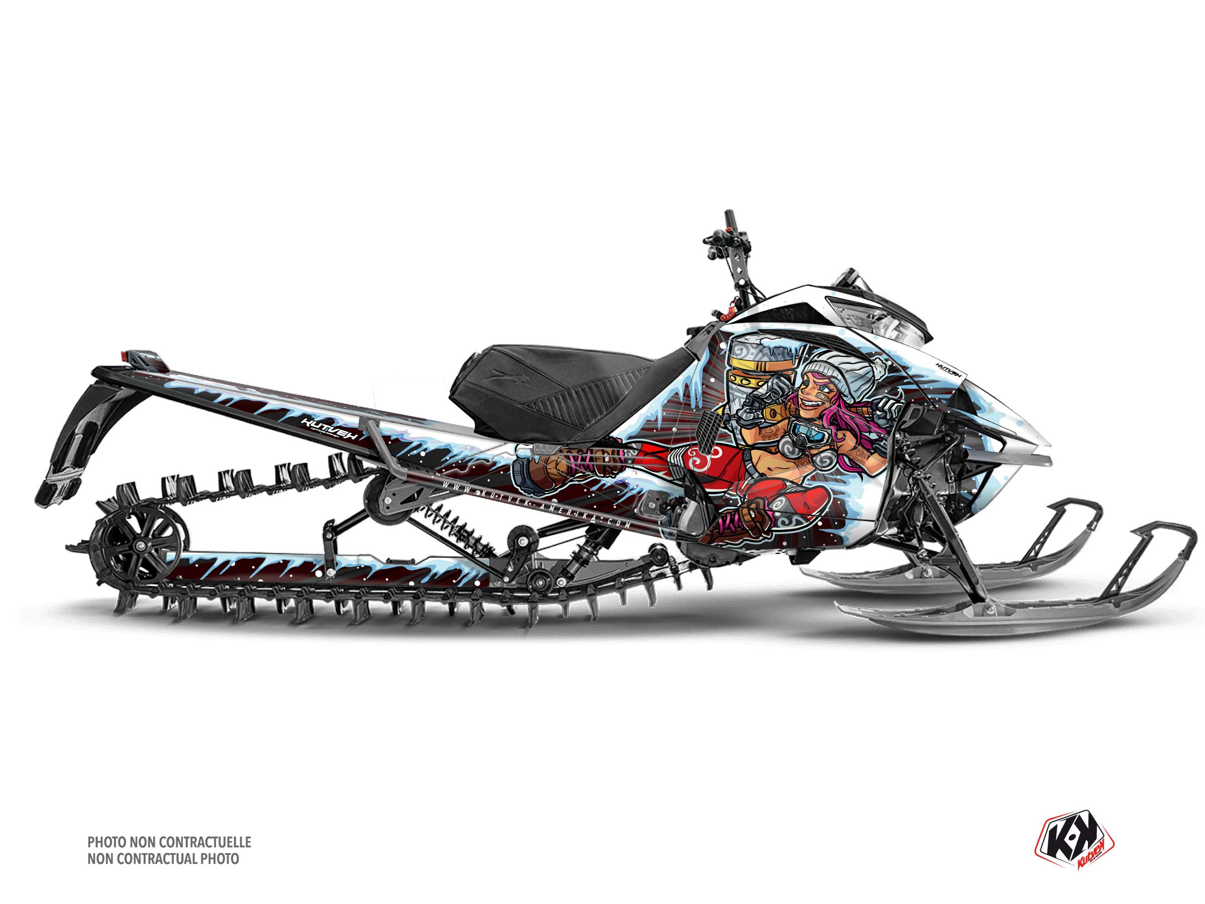 arctic cat snowmobile xena  graphic kit black-red
