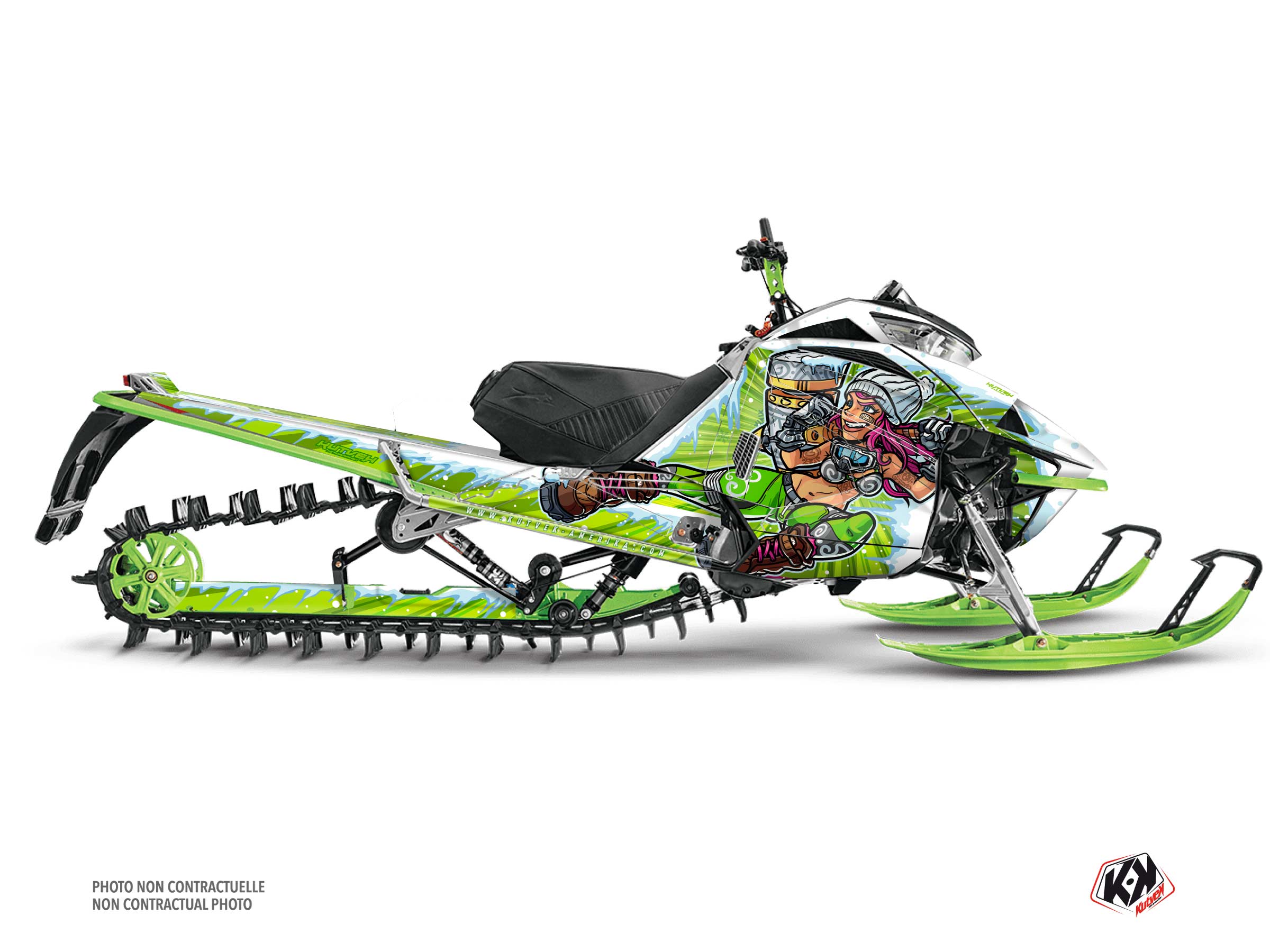arctic cat snowmobile xena  graphic kit green