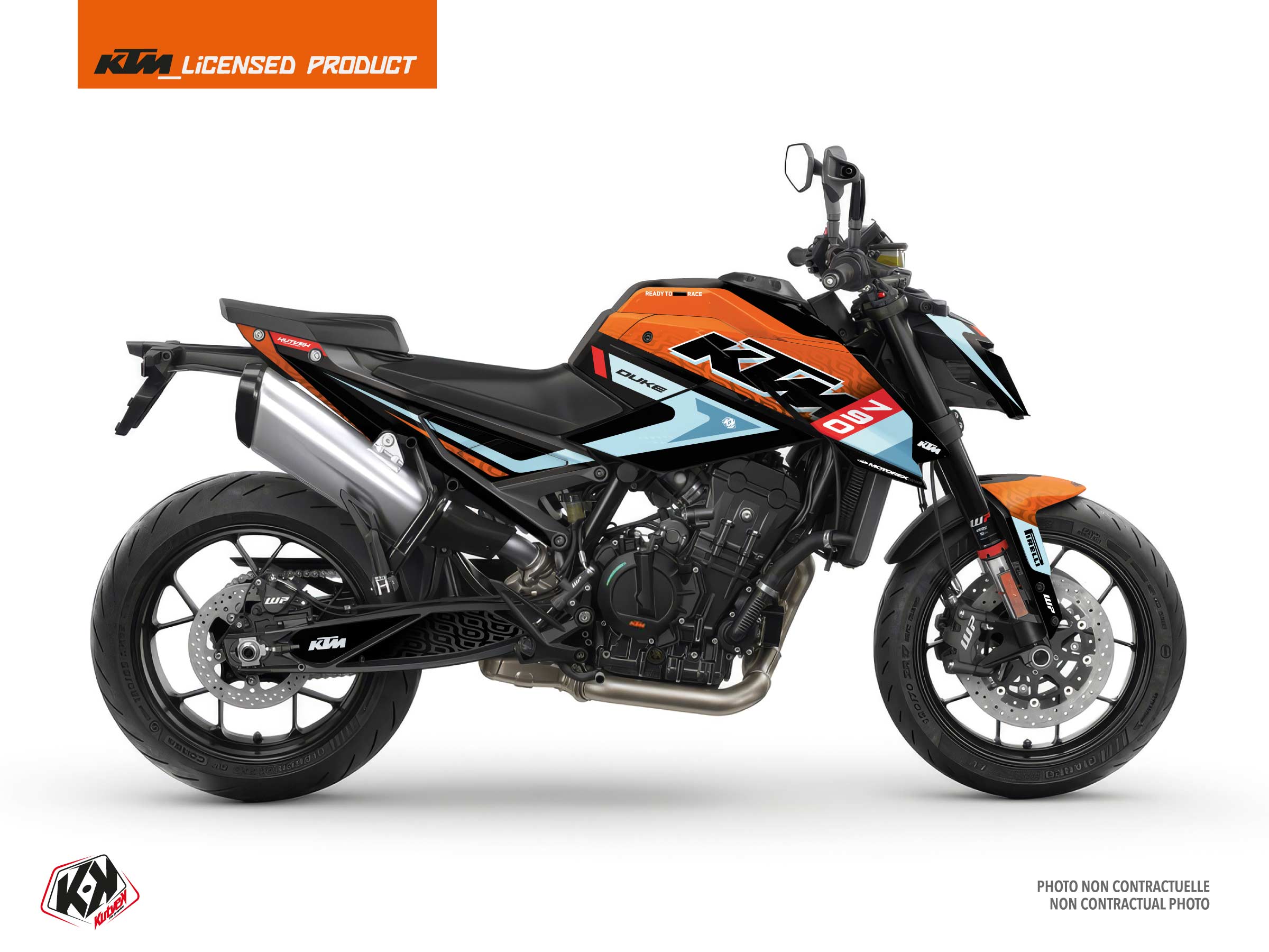 kit déco moto ktm arid orange 