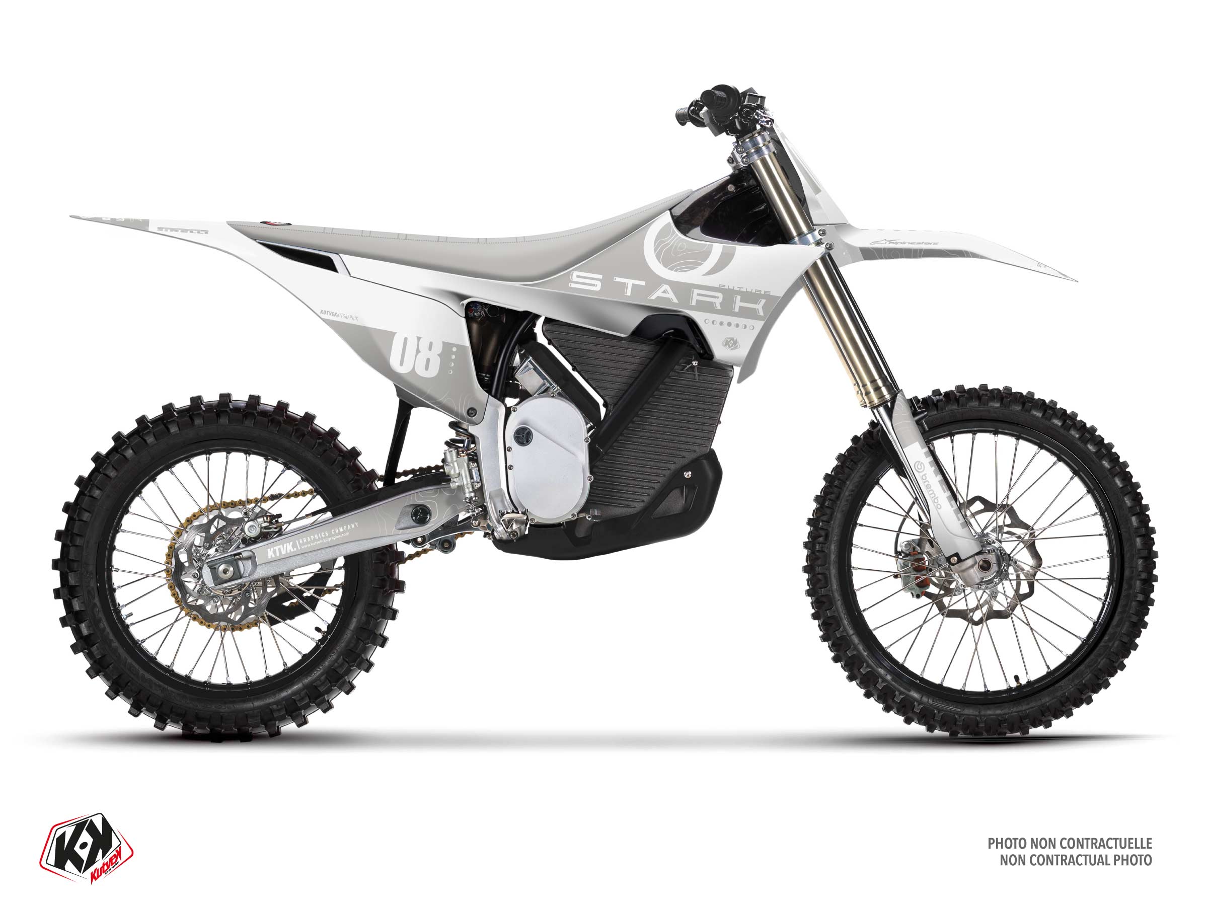 stark future dirt bike artemis  graphic kit white