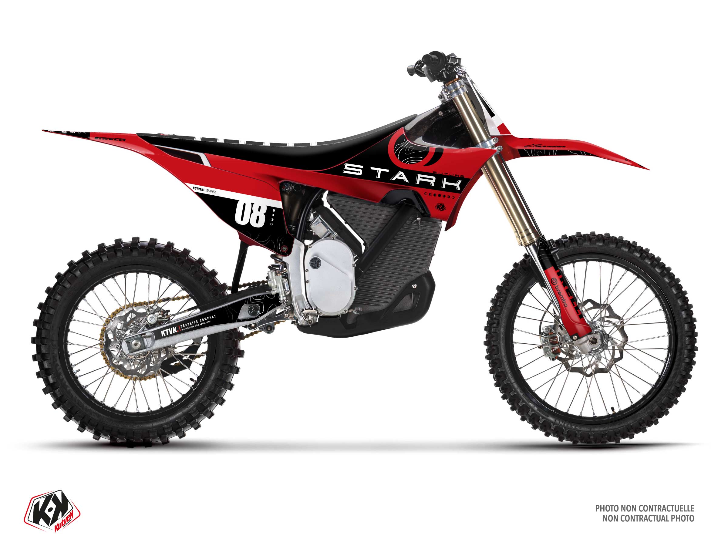 stark future dirt bike artemis  graphic kit red