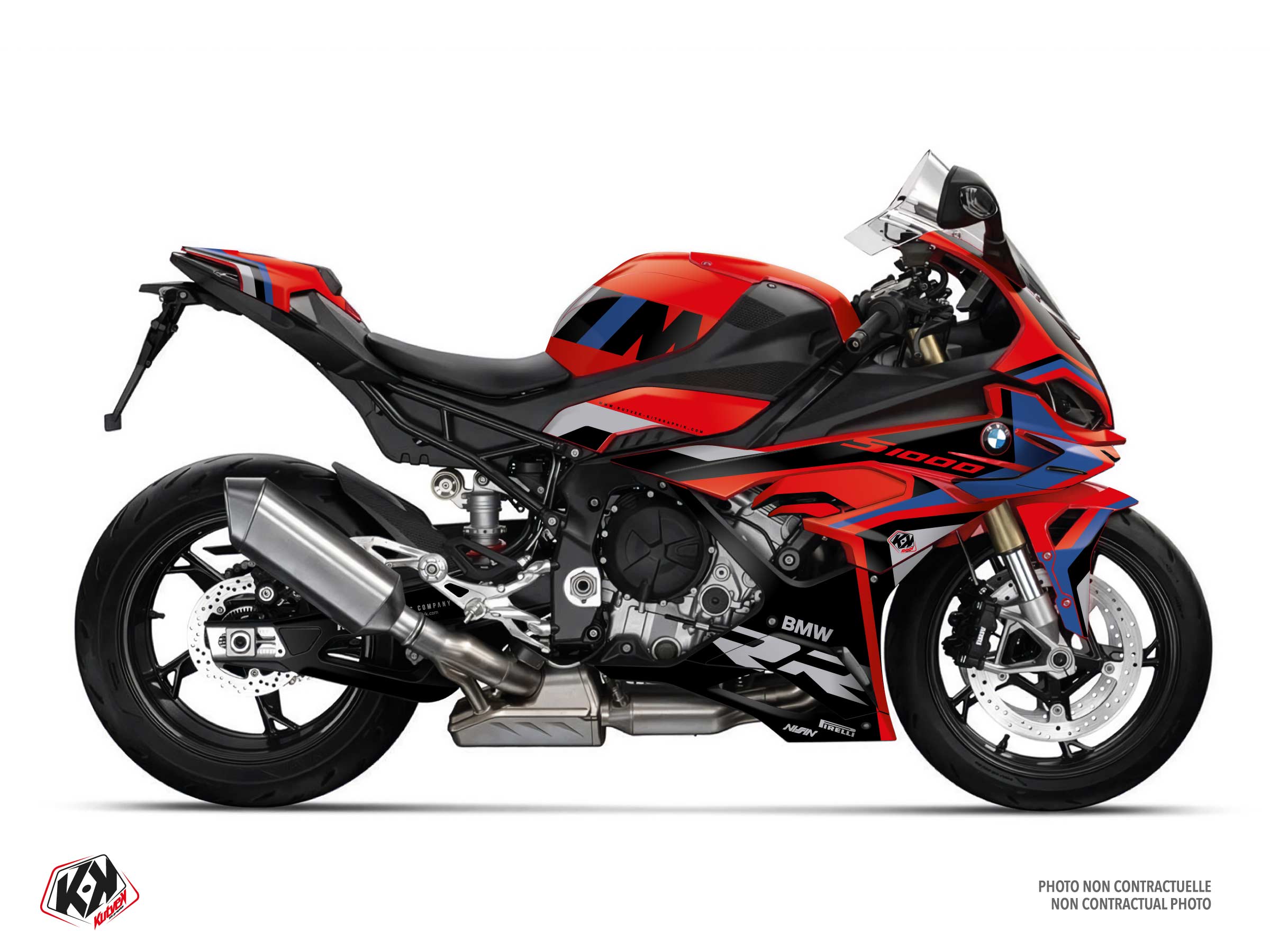 bmw street bike arven  graphic kit red