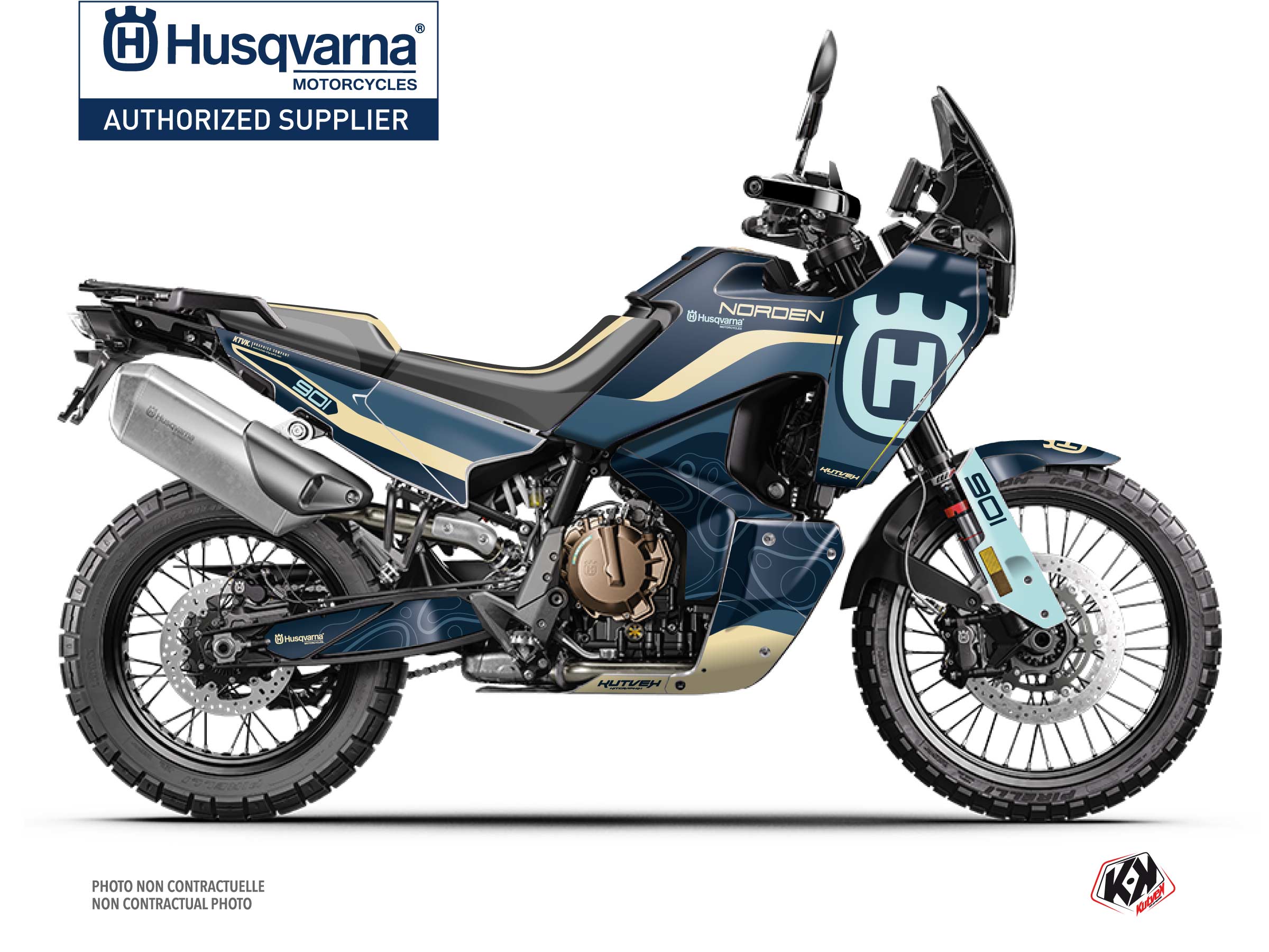 husqvarna street bike austral  graphic kit blue