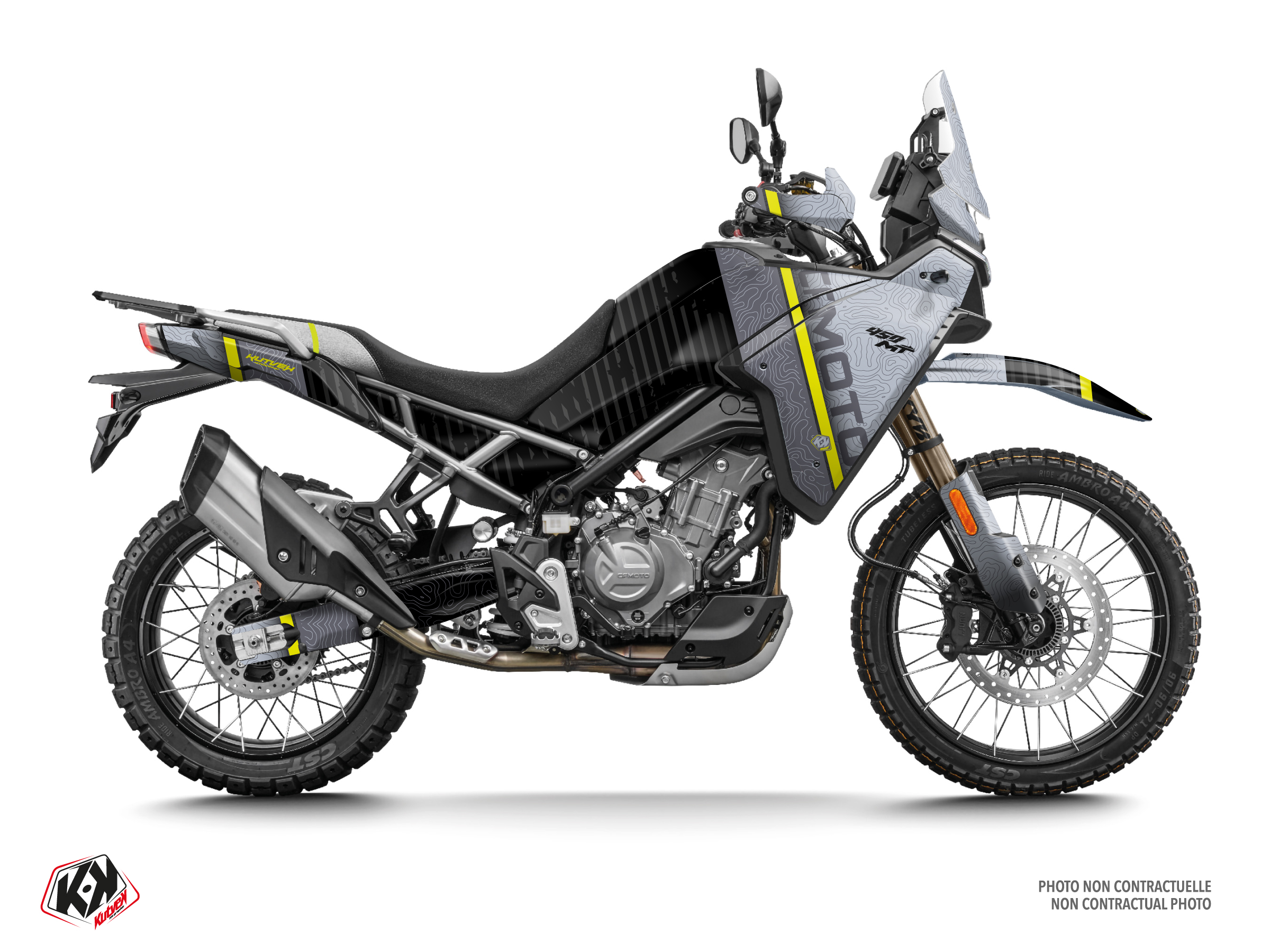 cf moto street bike azimuth  graphic kit grey
