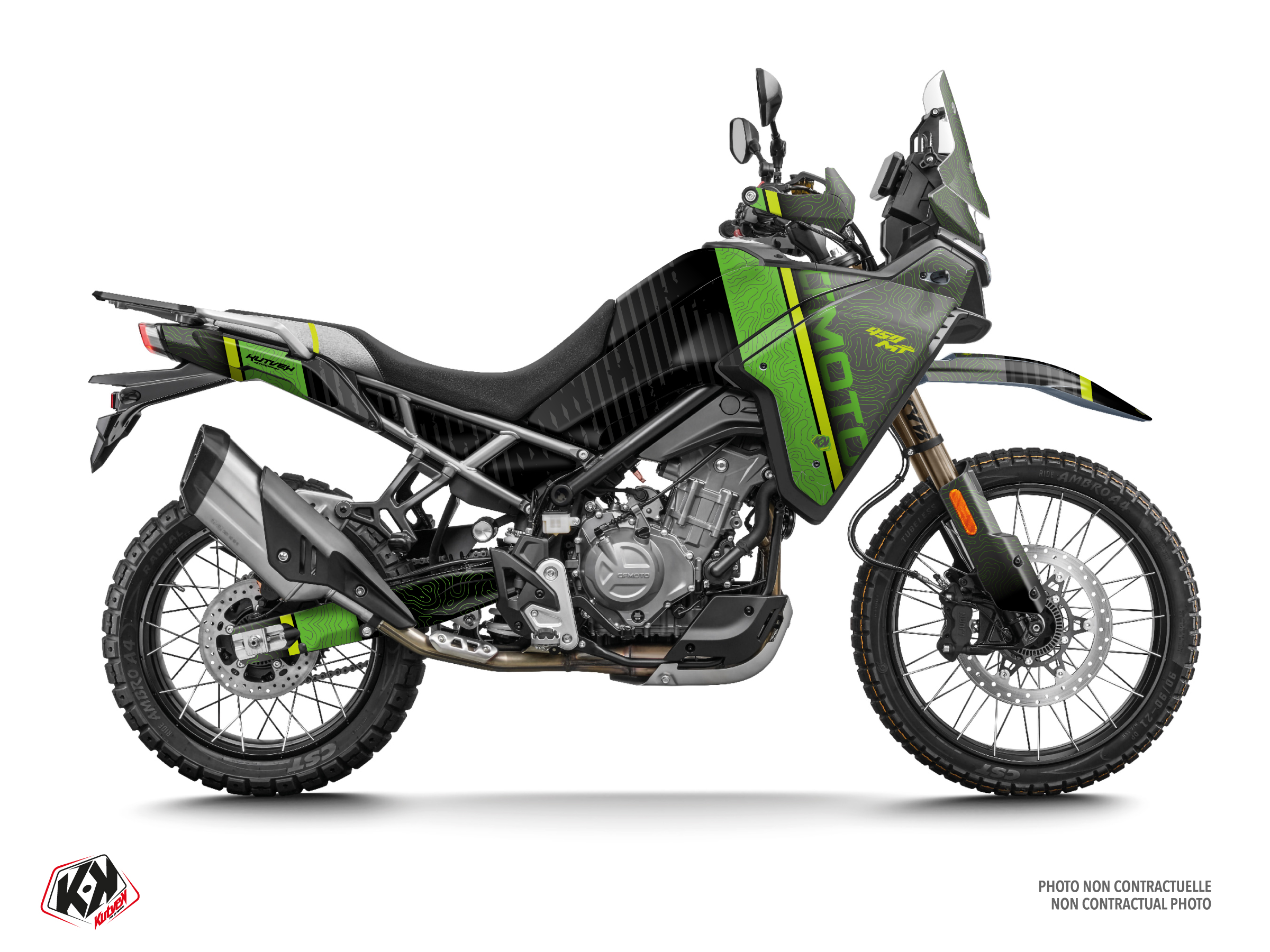 cf moto street bike azimuth  graphic kit green