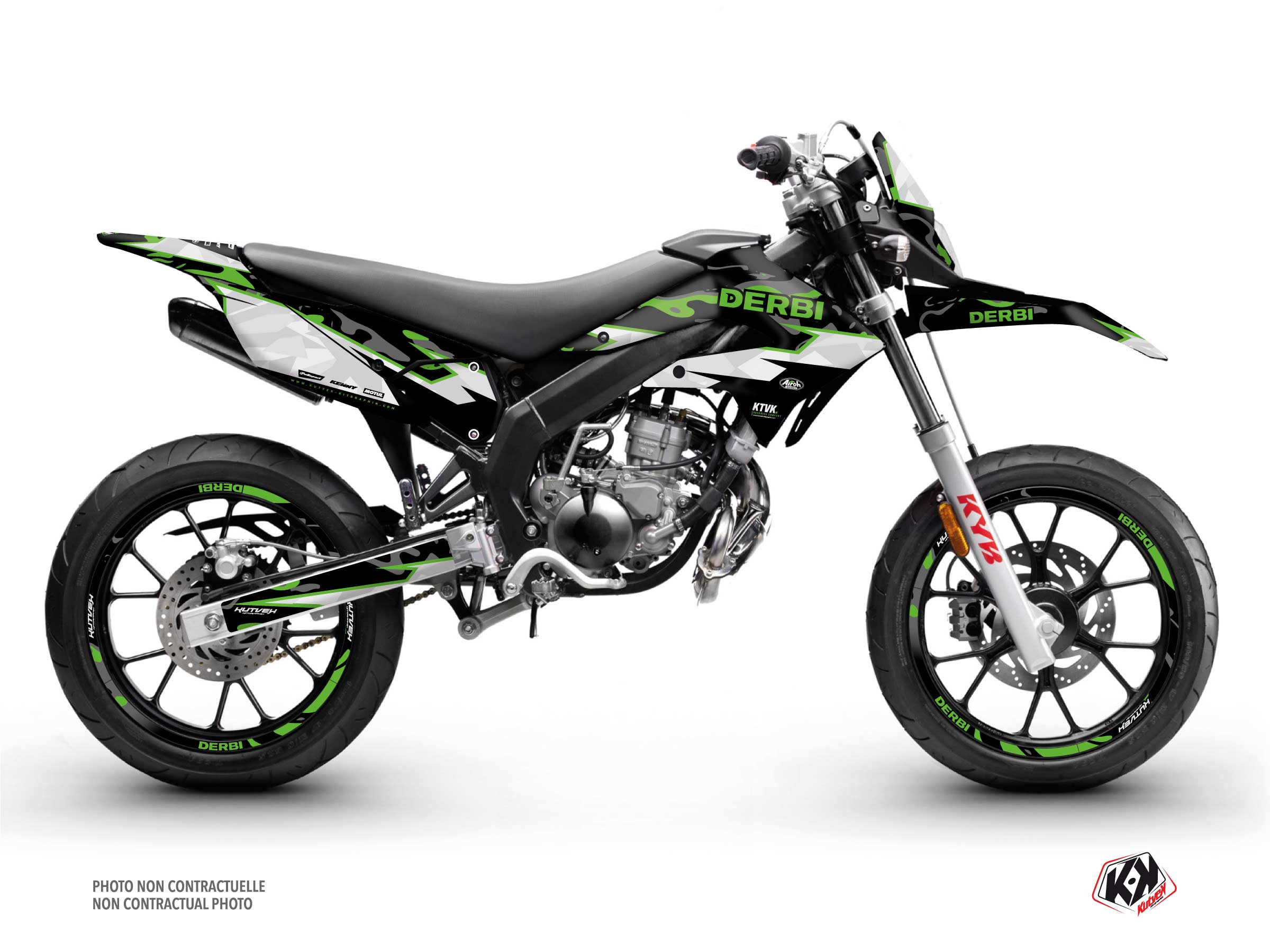  Derbi Xtreme 50cc BARBARIAN Graphic Kit Green