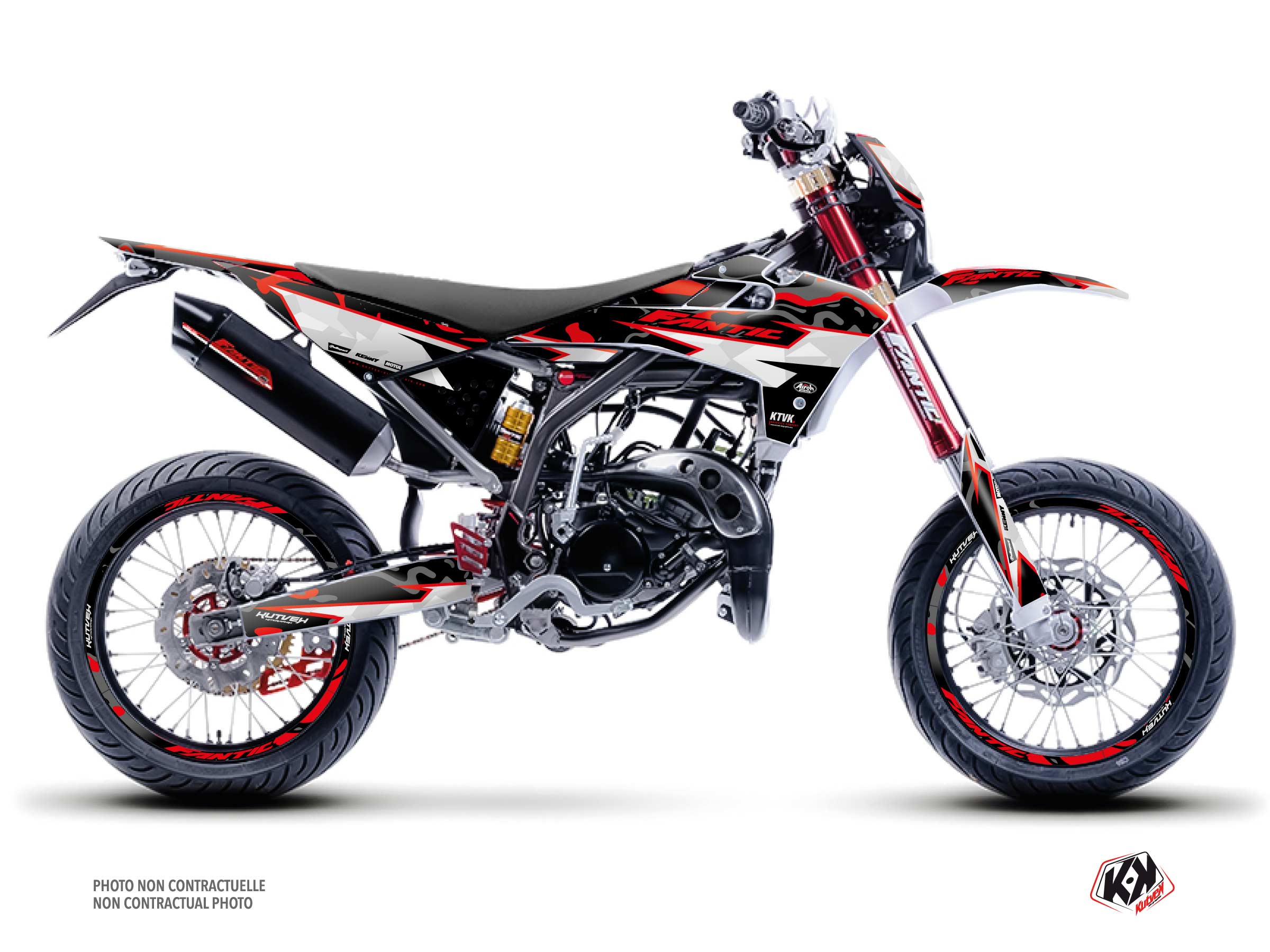Fantic XM 50 50cc BARBARIAN Graphic Kit Red