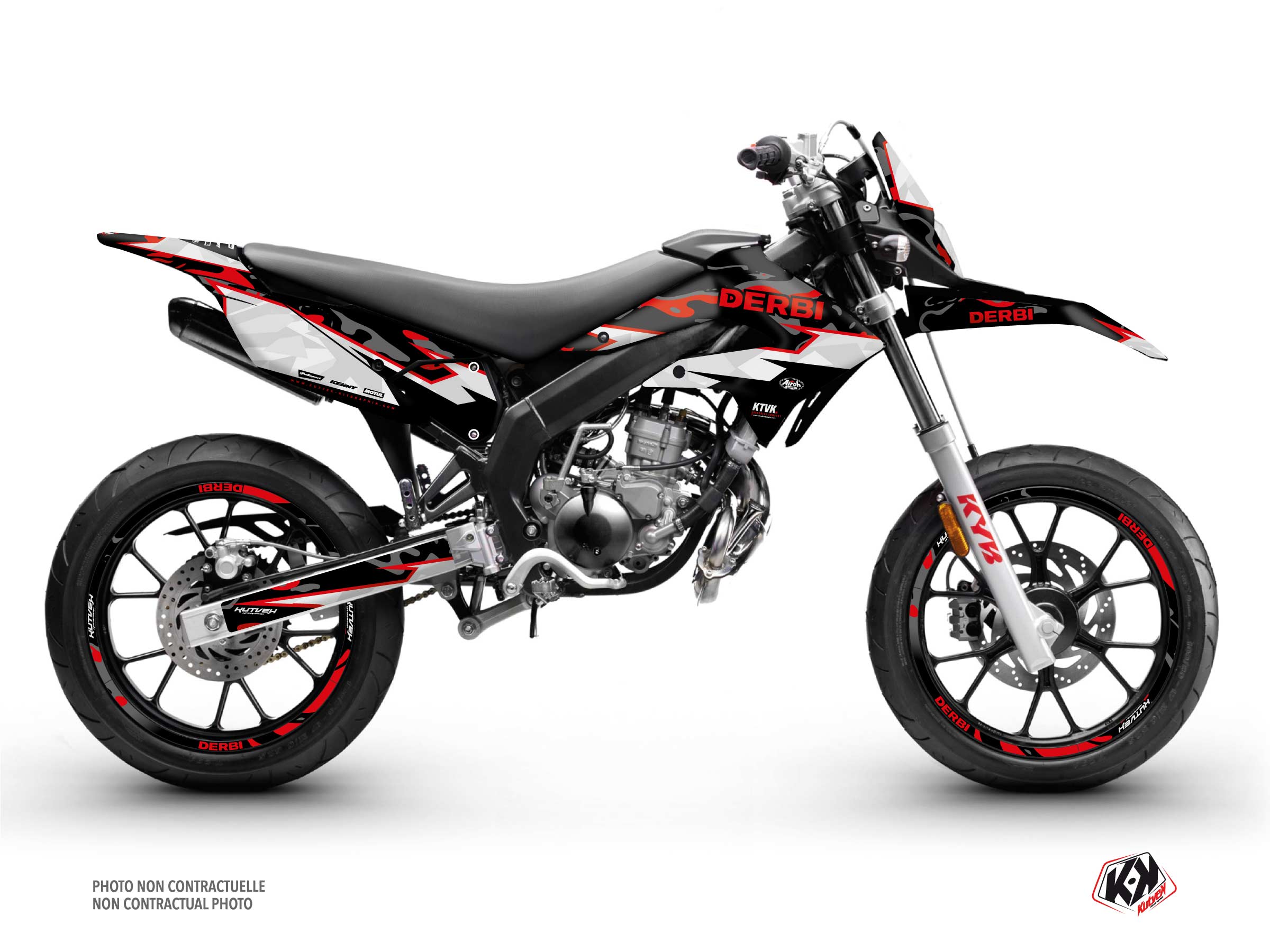  Derbi Xtreme 50cc BARBARIAN Graphic Kit Red