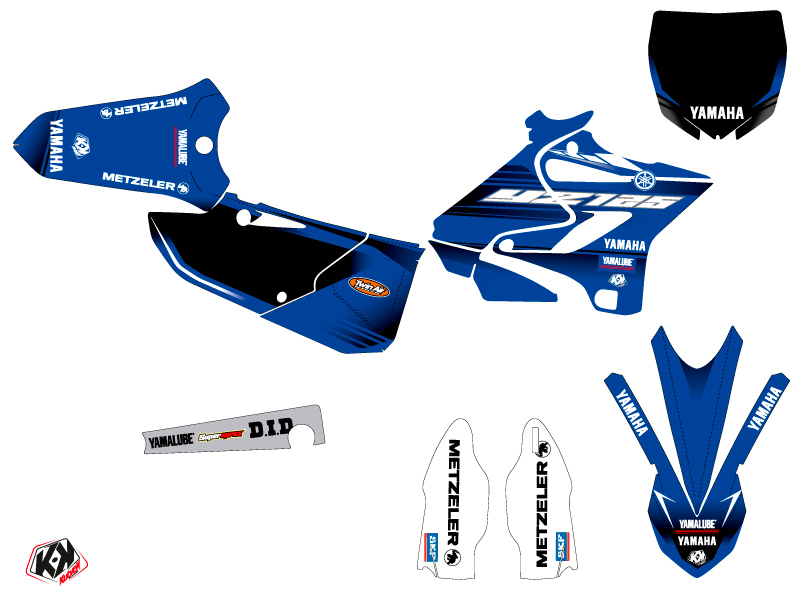 Yamaha 125 YZ Dirt Bike Basik Graphic Kit Blue