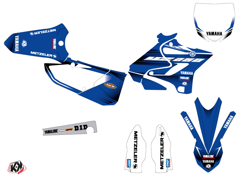 Yamaha 250 YZ Dirt Bike Basik Graphic Kit Blue