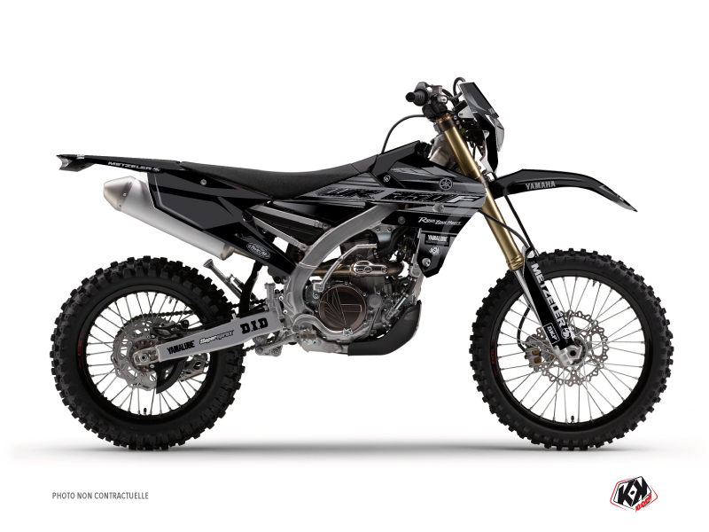 kit déco motocross yamaha black matte noir 