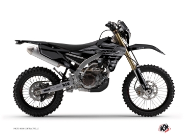 View of yamaha dirt bike black matte graphic kit black | Kutvek