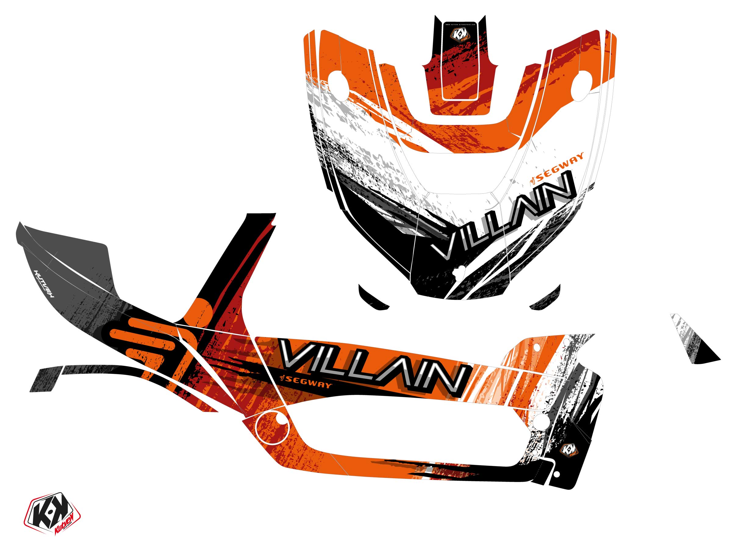 Segway Villain UTV Boggy Graphic Kit Orange