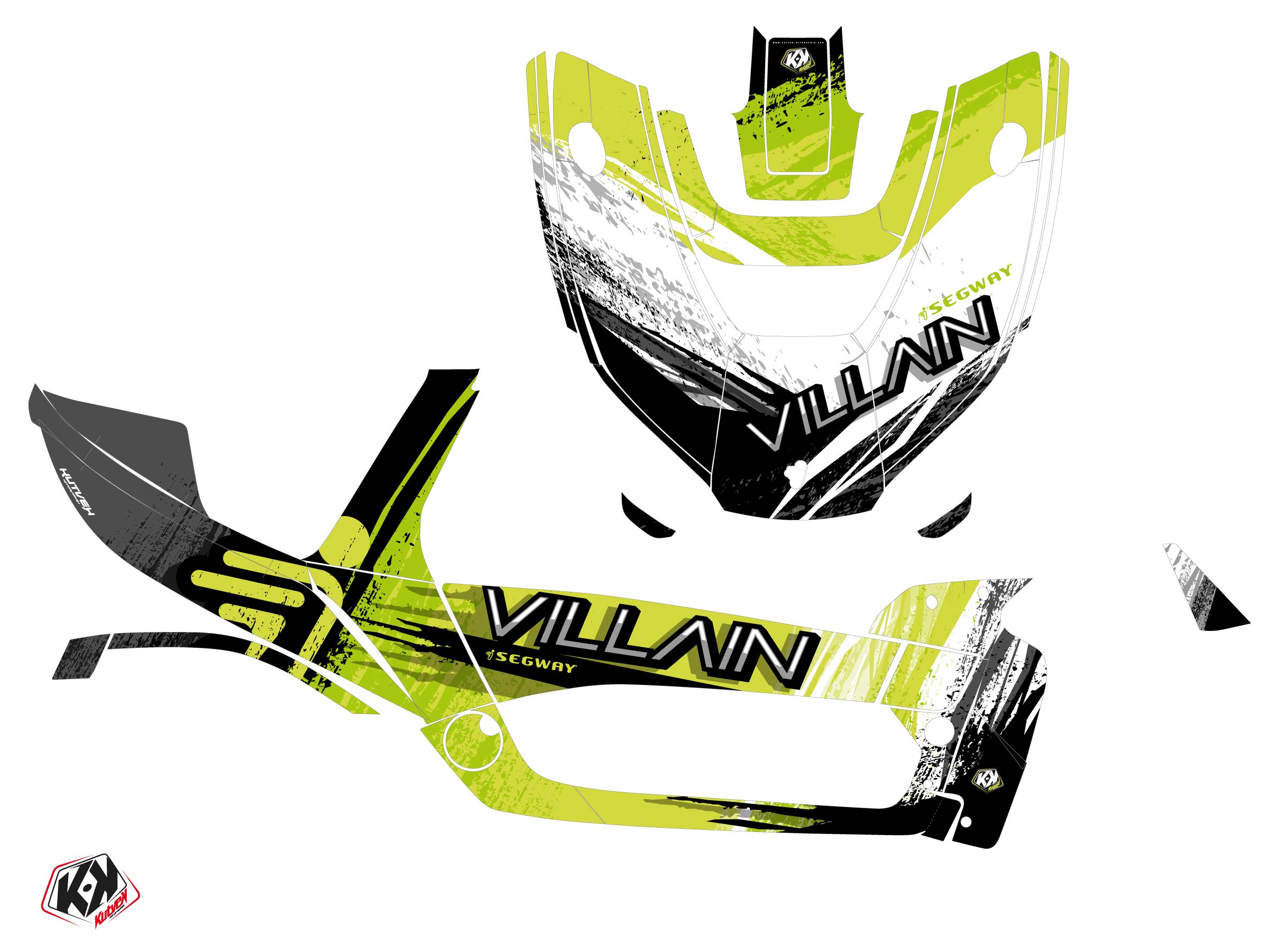 Segway Villain UTV Boggy Graphic Kit Neon Green